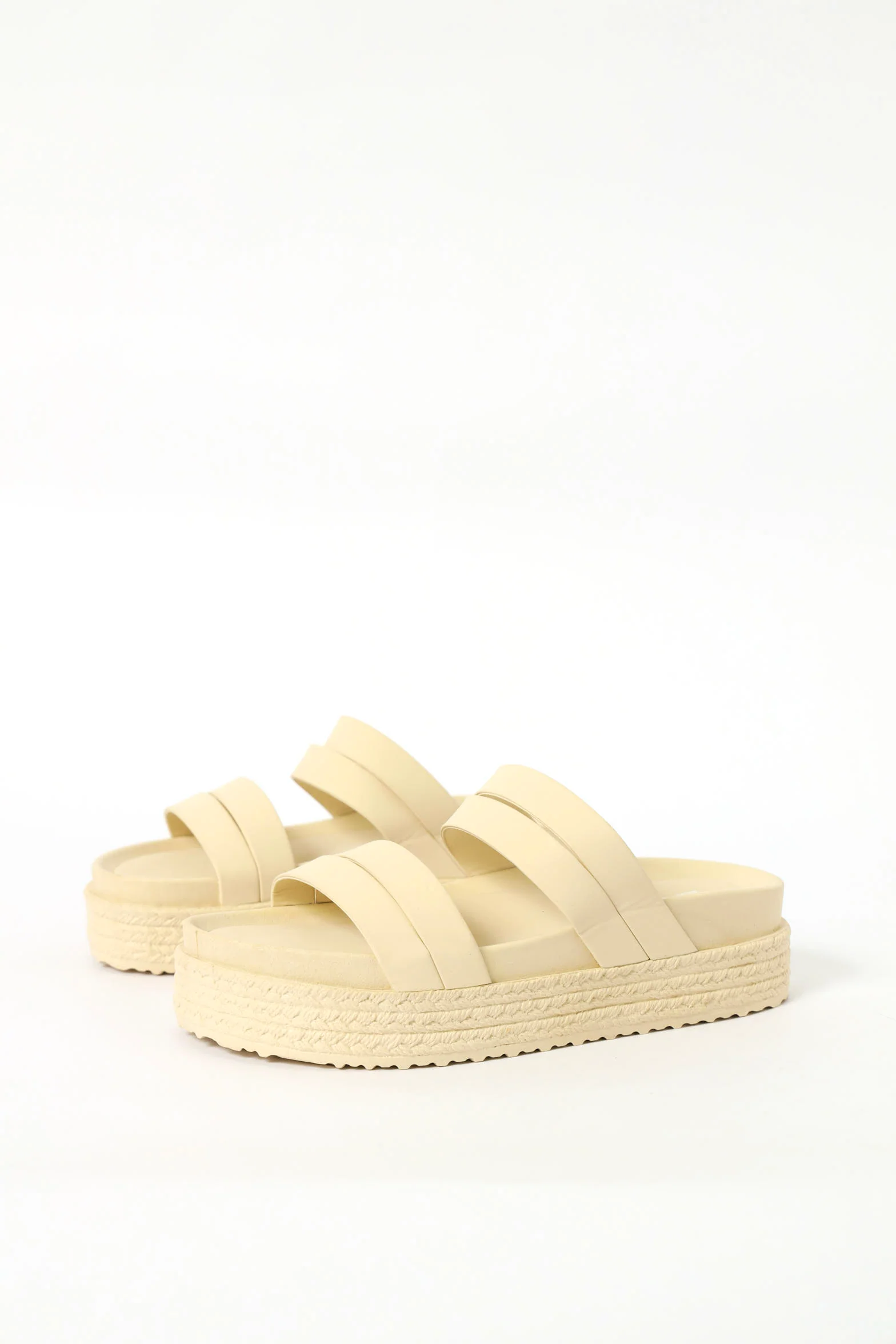 Flatform Textured Randing Sandal - Bone - Image 3