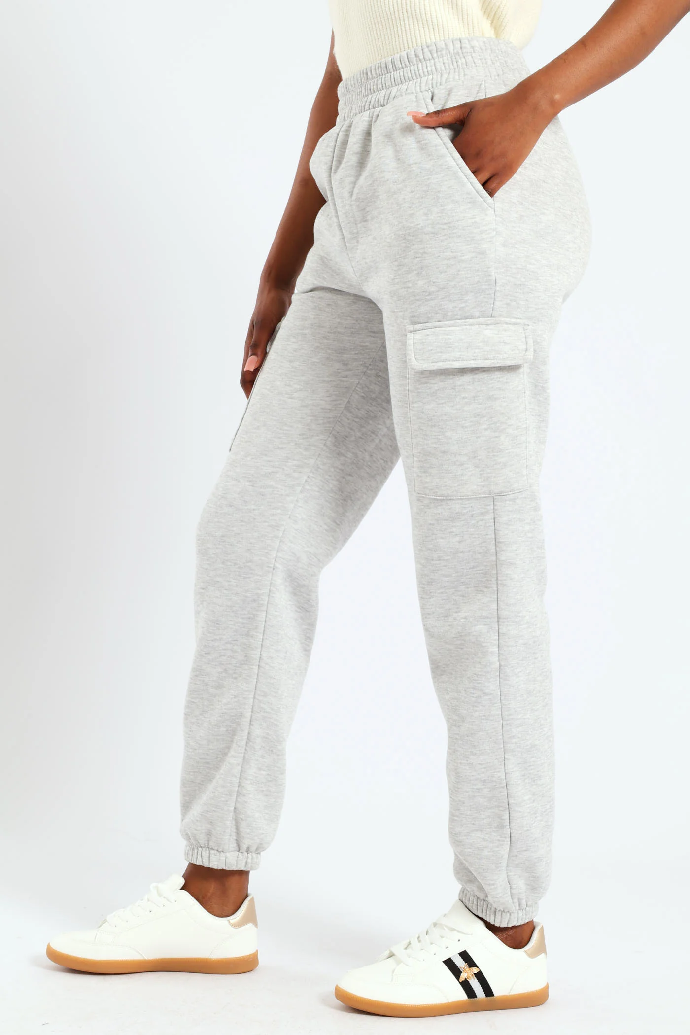 Fleece Cargo Jogger - Dark Grey - Image 2