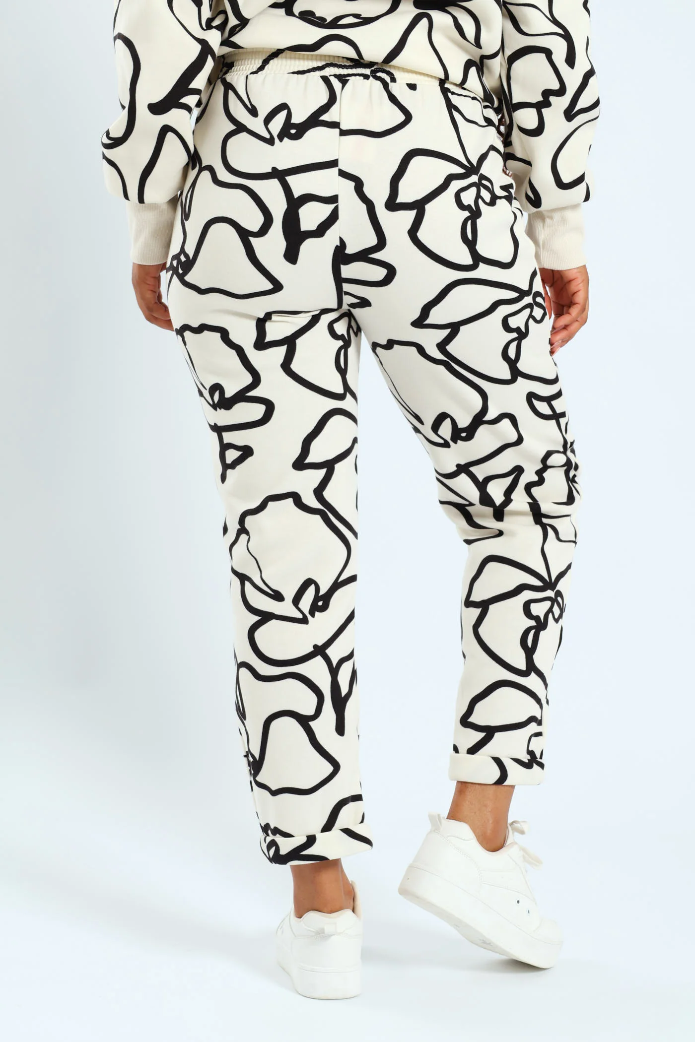 Fleece Jogger - Beige/Black - Image 5
