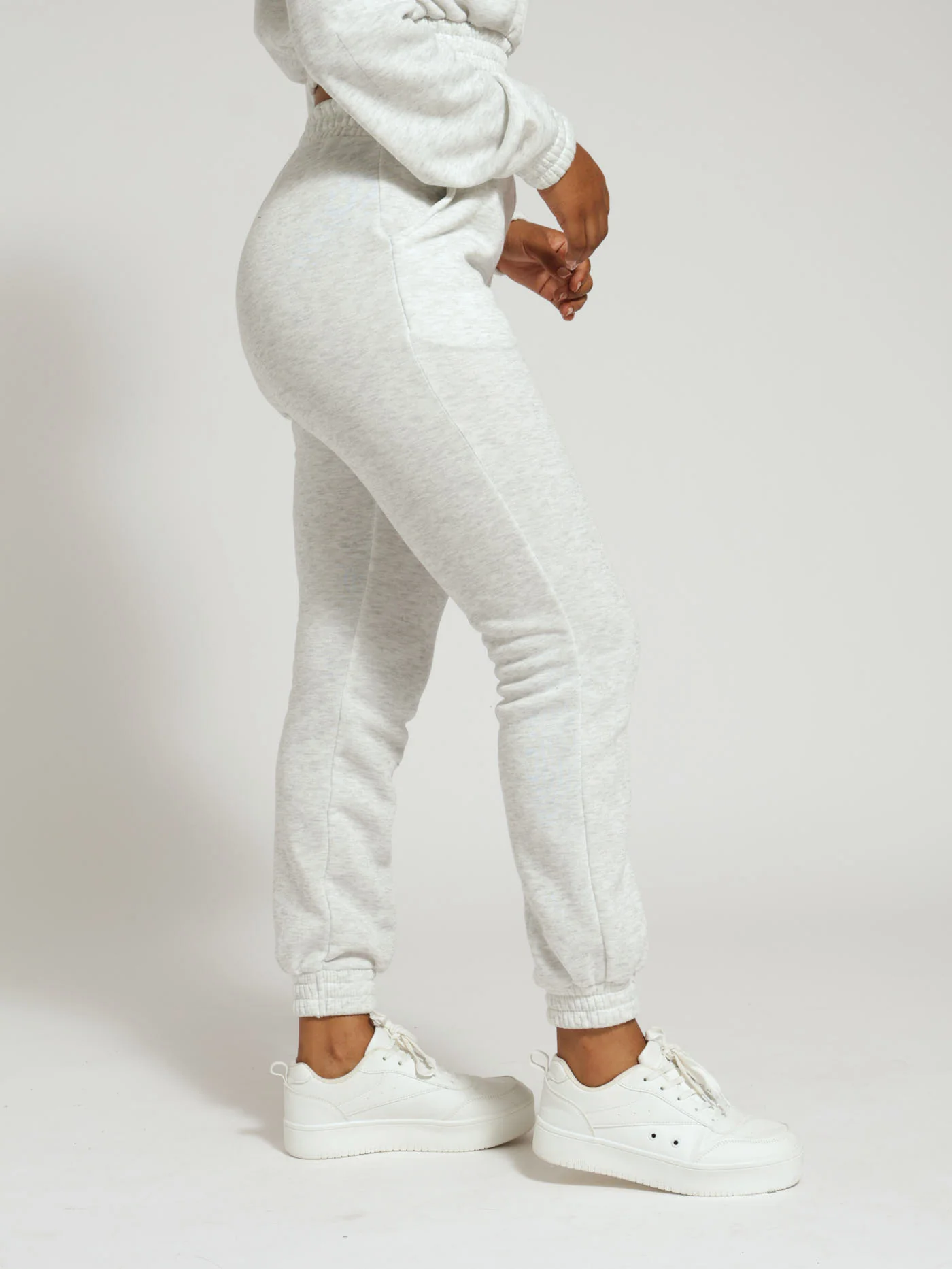 Fleece Jogger - Grey Melange - Image 2