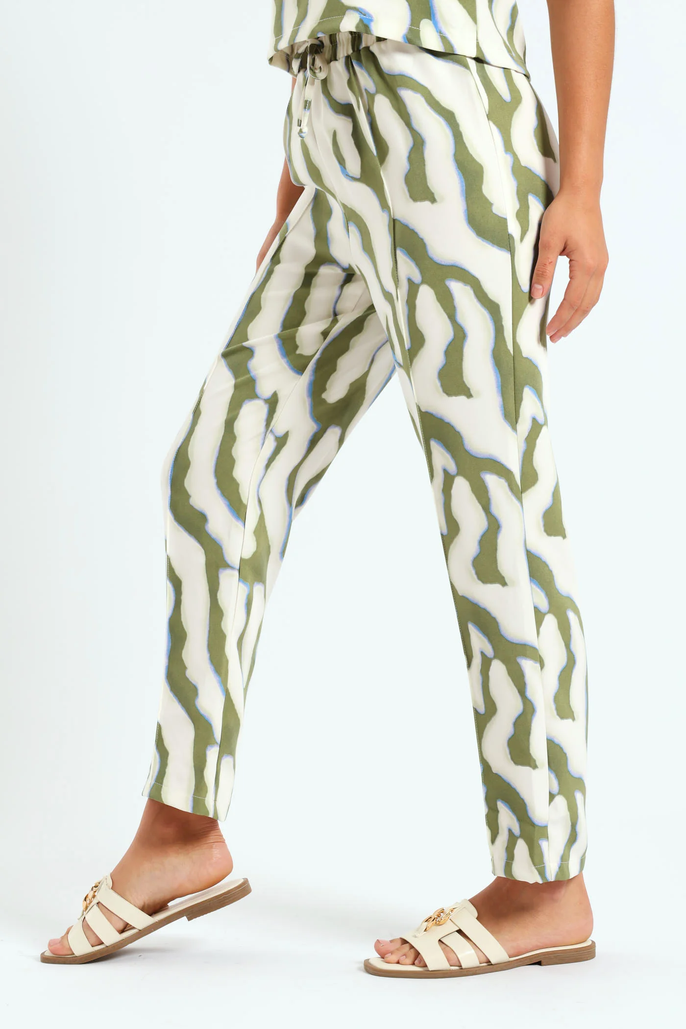 Printed Barbi Slim Leg Pants - Multi - Image 3