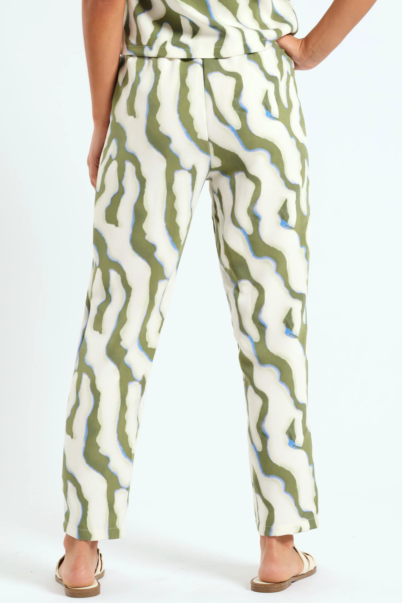 Printed Barbi Slim Leg Pants - Multi - Image 4