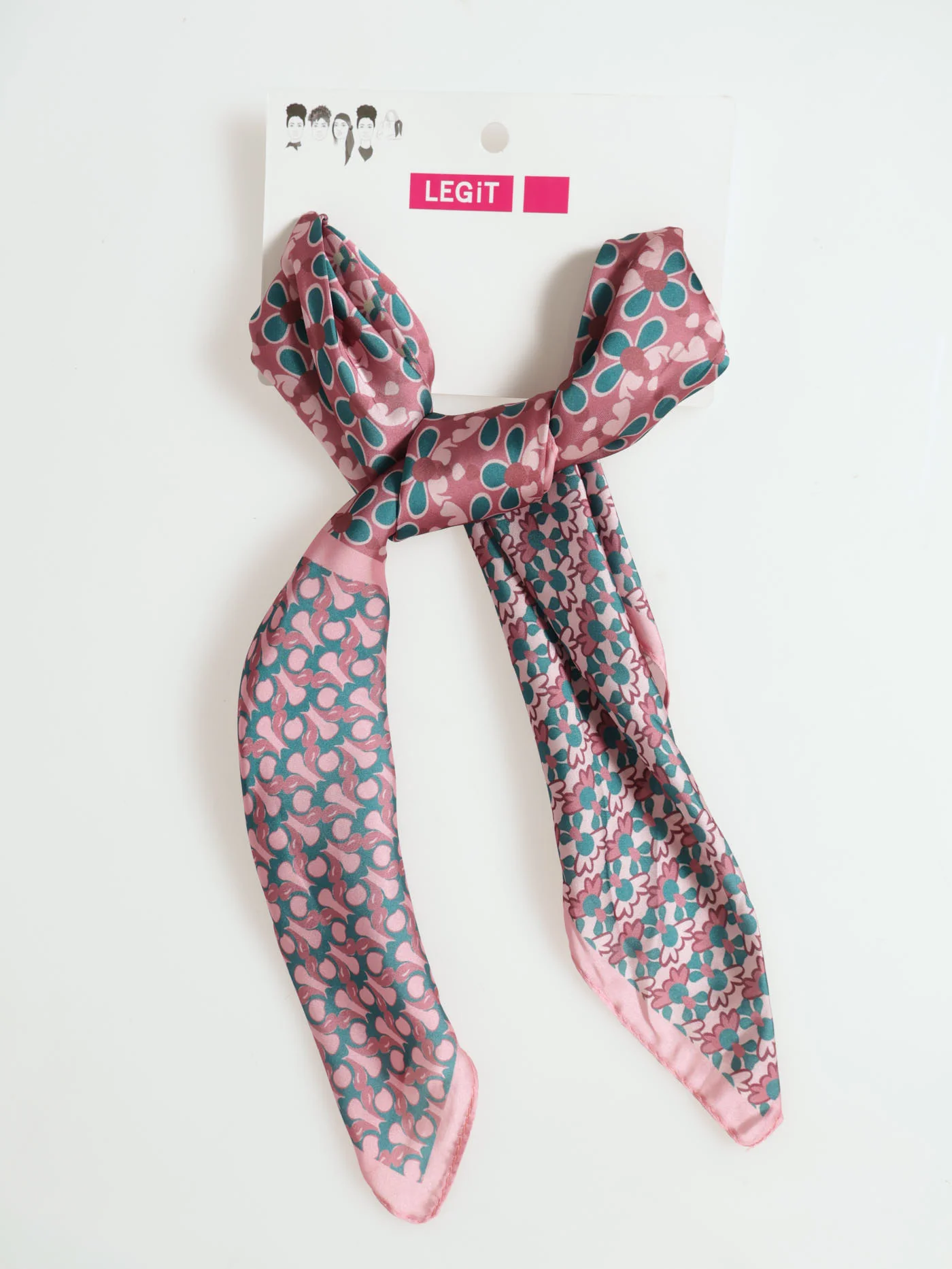 Floral Printed Satin Scarf