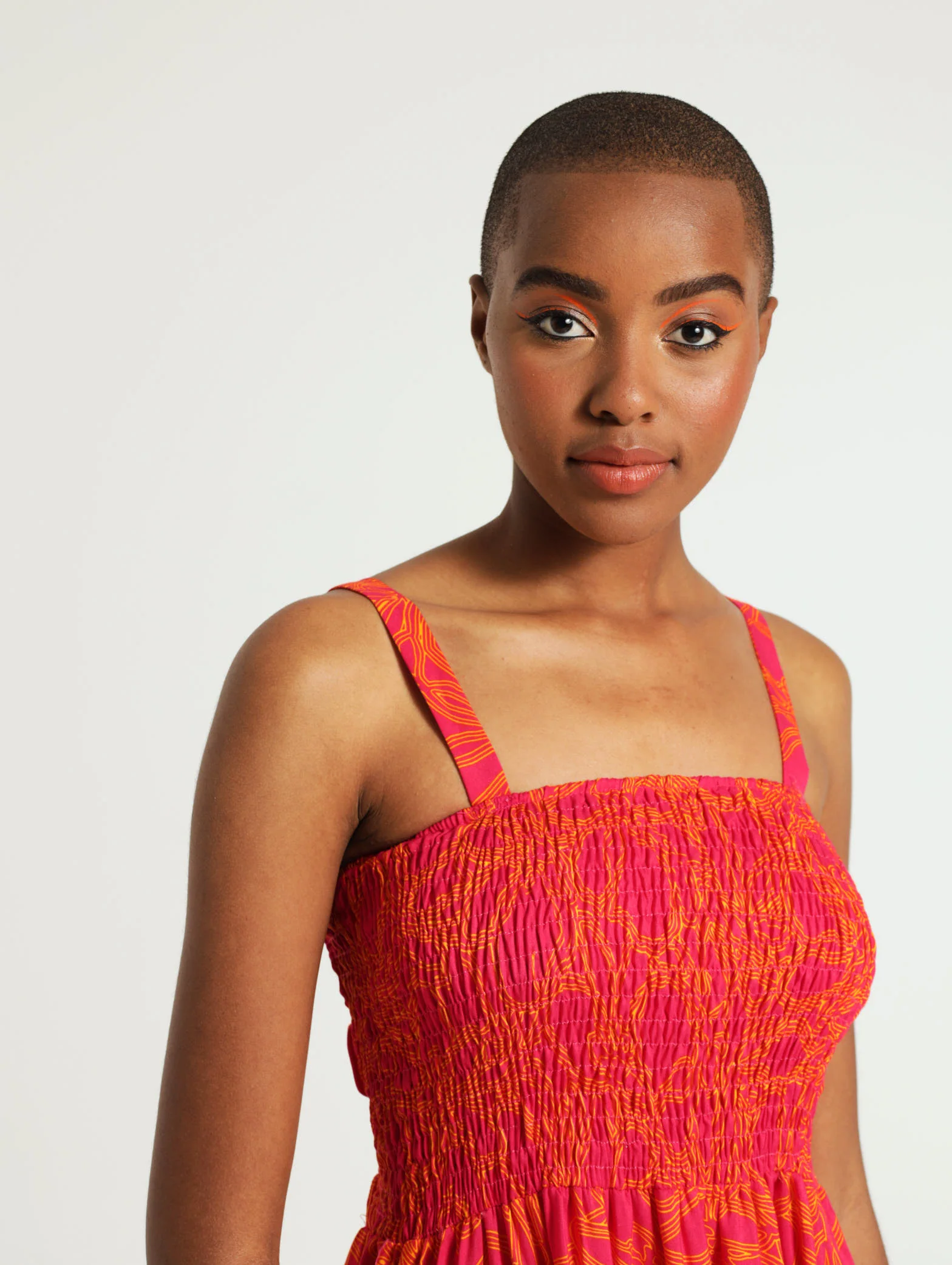 Floral Smocked Open Back Dress - Image 4