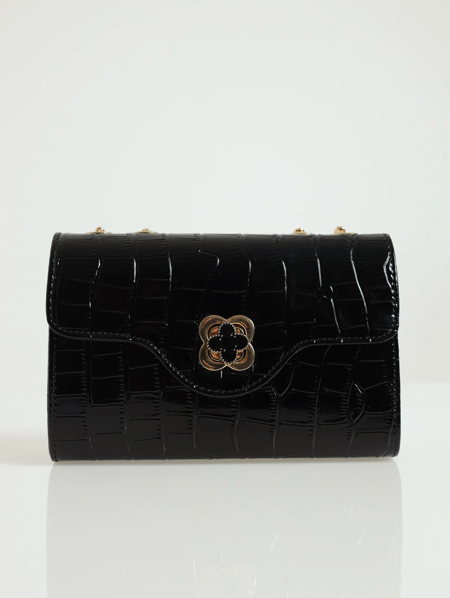 Flower Clasp Chain Satchel - Image 6