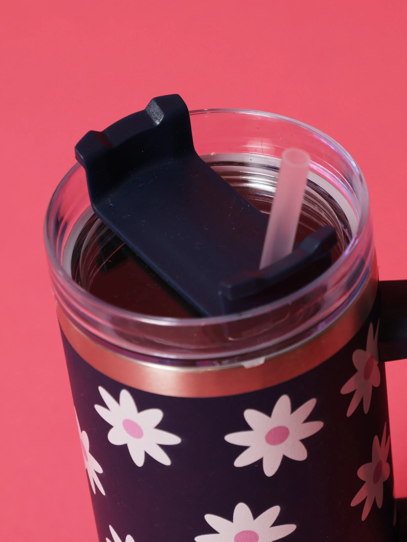 Flower Print Large Cup - Navy - Image 3