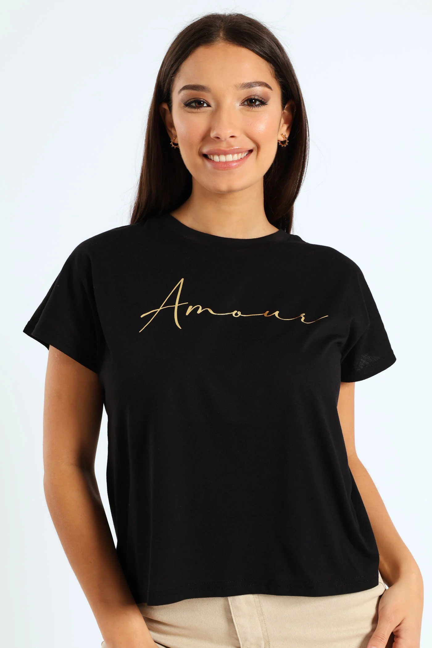 Foil Amour Screen Tee - Black