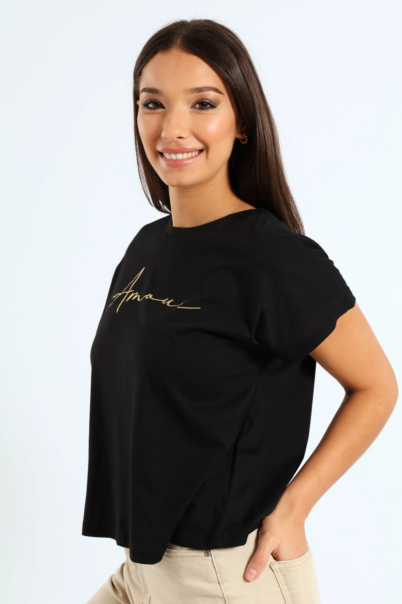 Foil Amour Screen Tee - Black - Image 2