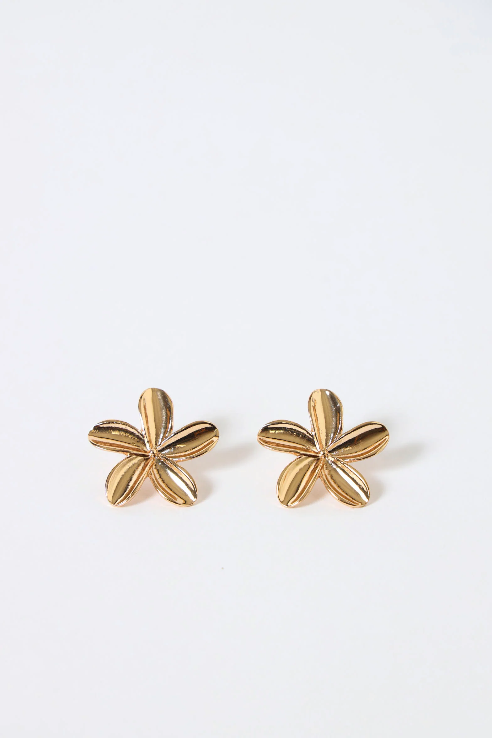 Franginpani Statement Earrings - Gold