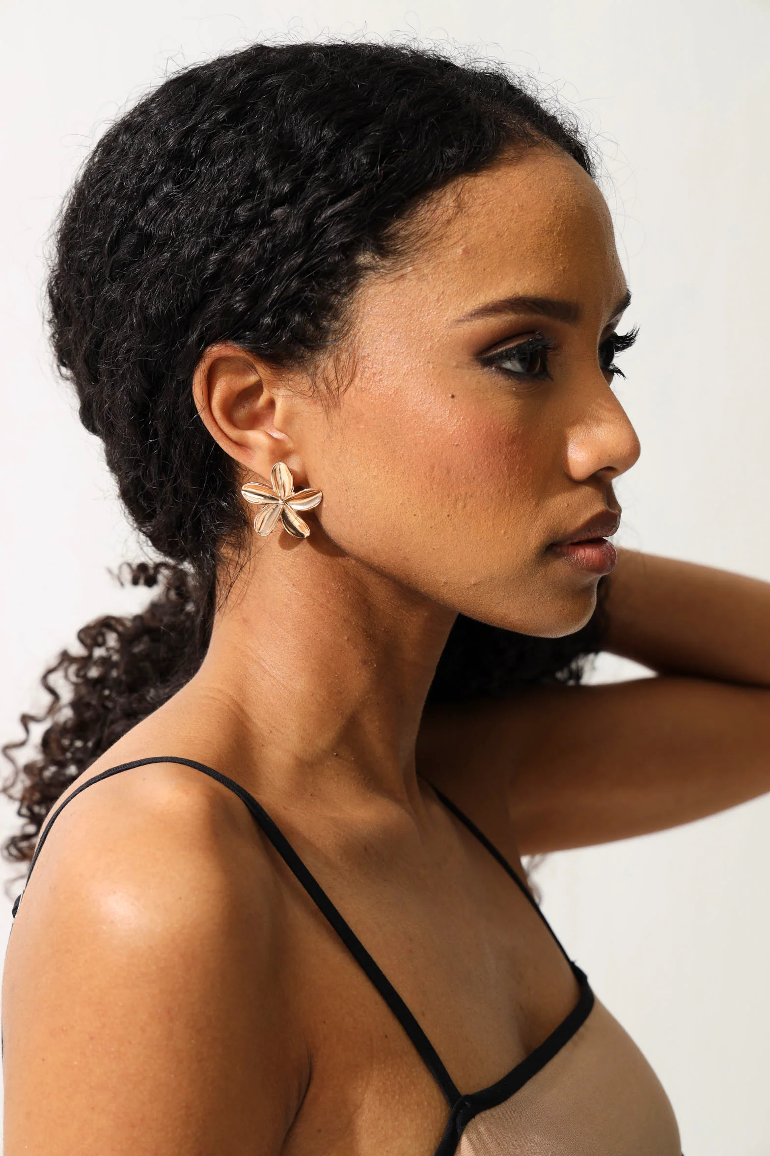 Franginpani Statement Earrings - Gold - Image 4