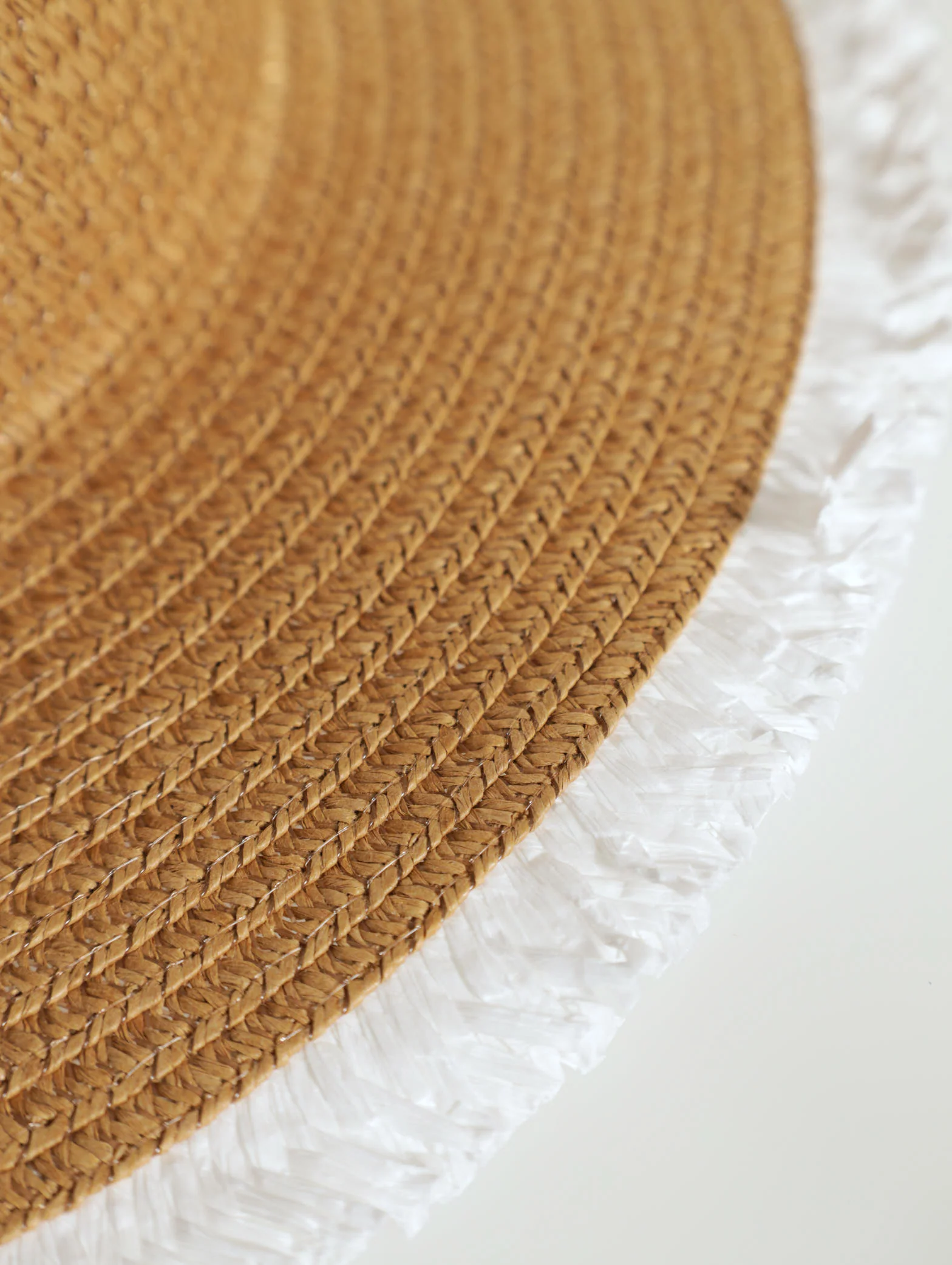 Fringed Straw Boater Hat - Image 2