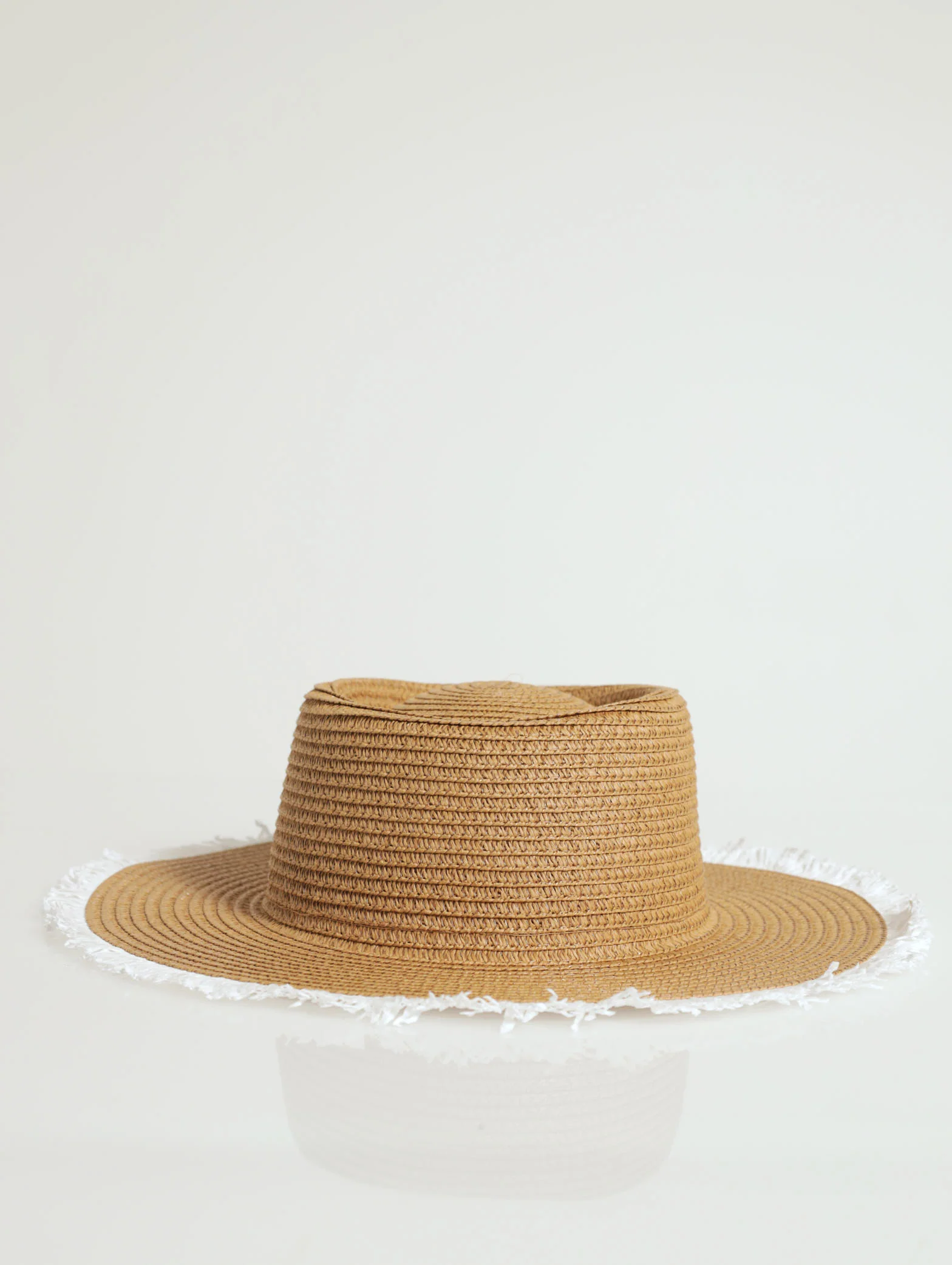 Fringed Straw Boater Hat - Image 3