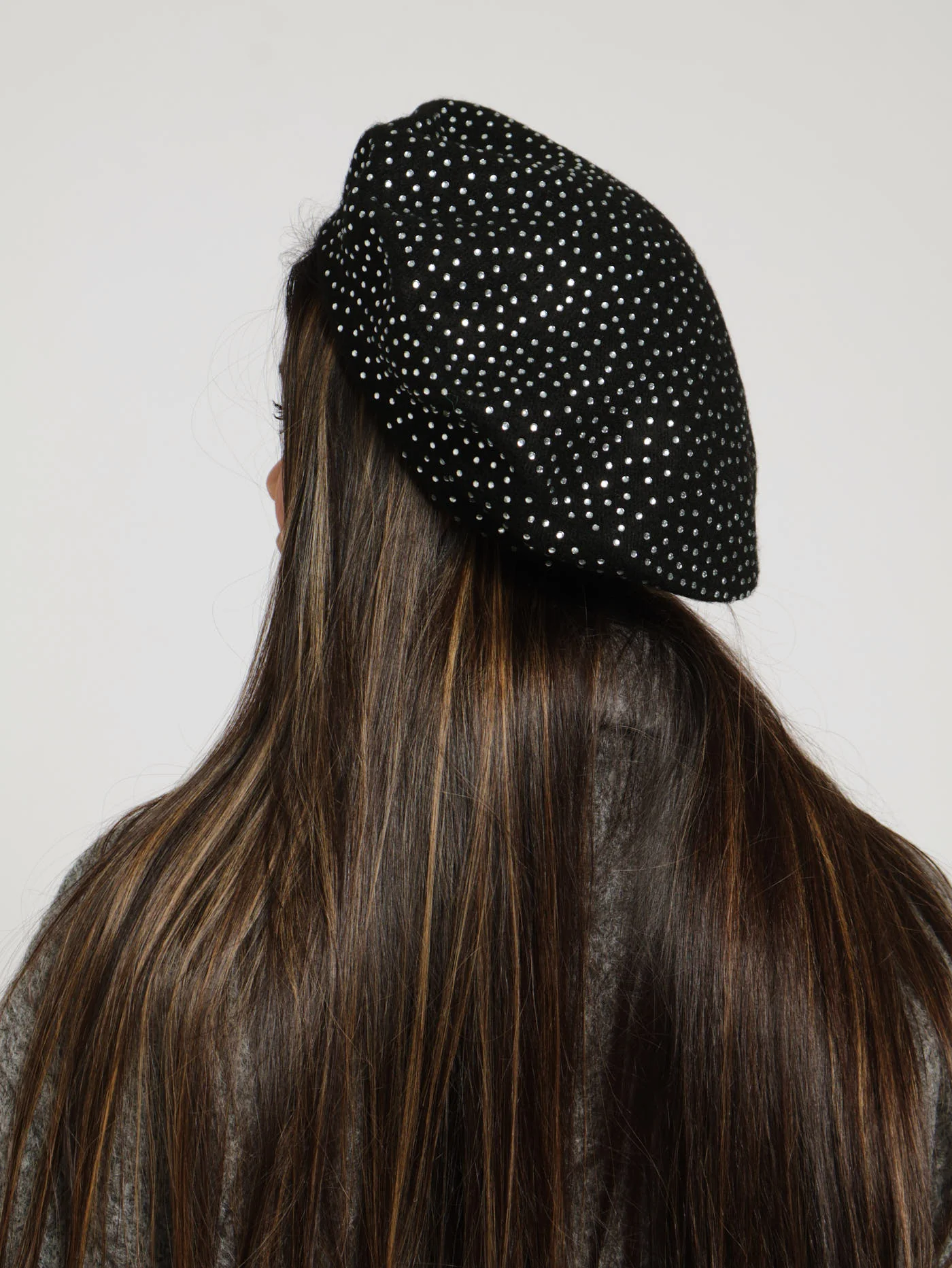 Full Diamante Beret - Silver - Image 3