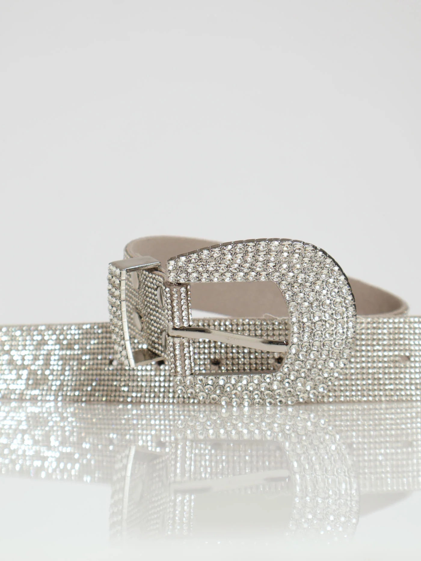 Full Diamante Fashion Belt - Silver - Image 2