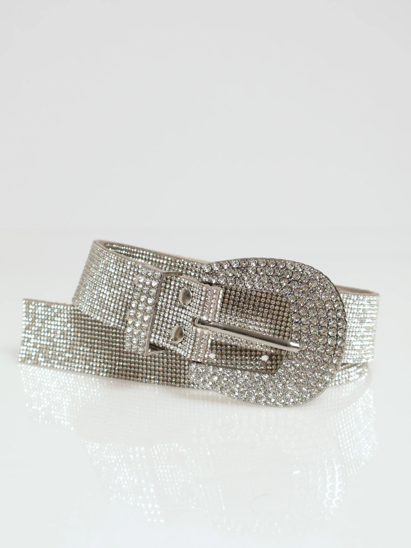 Full Diamante Fashion Belt - Silver - Image 3