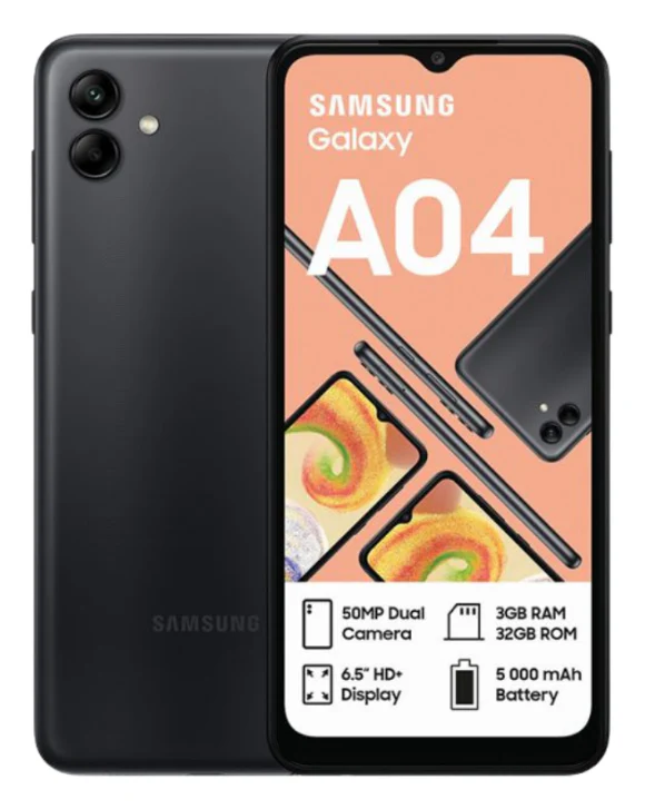Galaxy A04 Dual Sim  Black Cellphone MTN