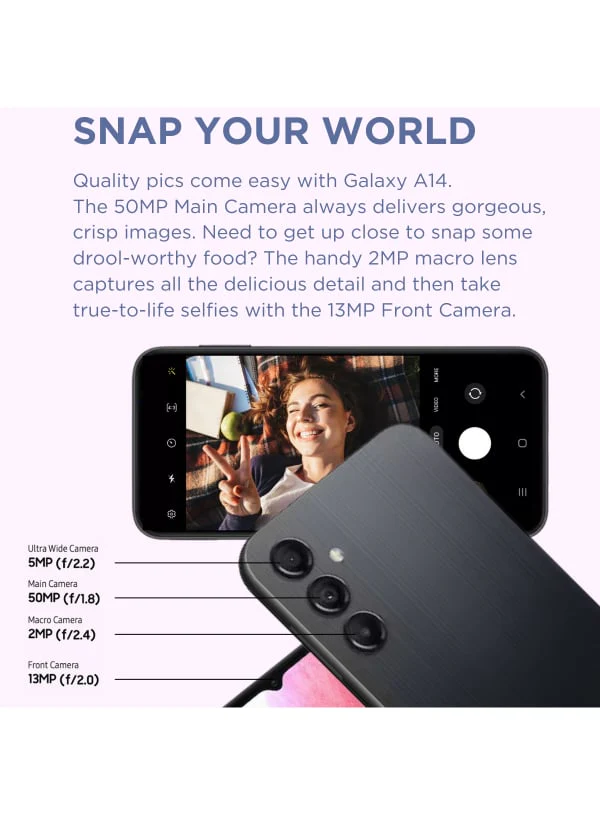 Galaxy A14 Dual Sim Green Cellphone MTN - Image 7