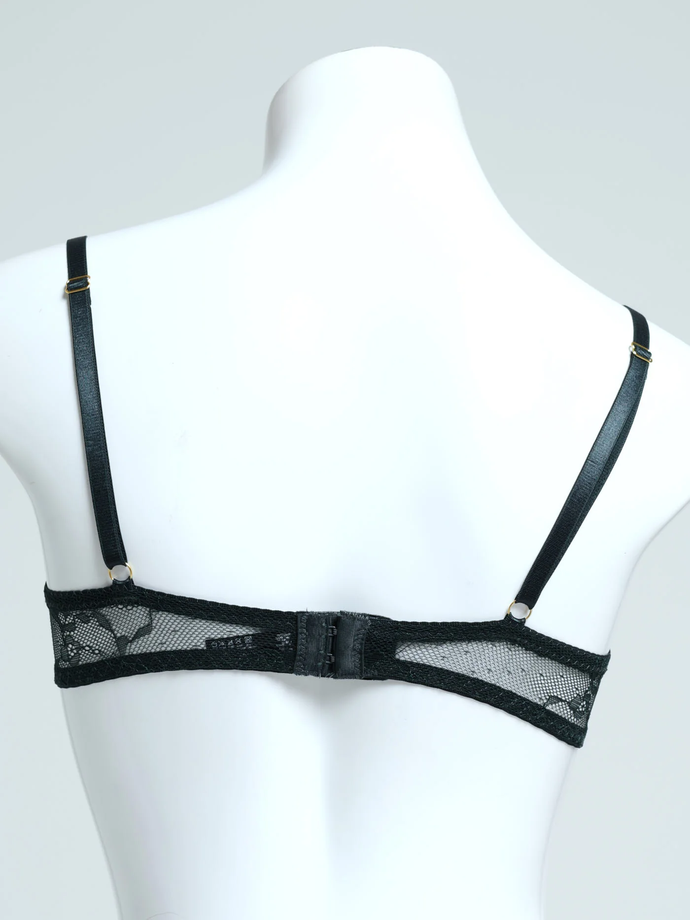 Galloon Lace Balconette Bra - Green - Image 3