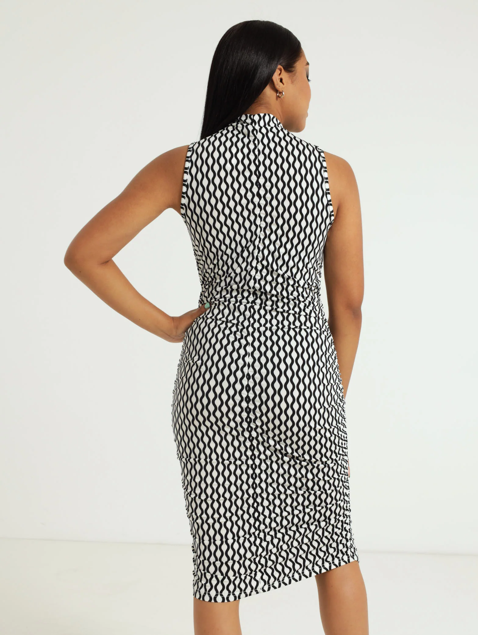 Gauged Bodycon Dress - Image 3
