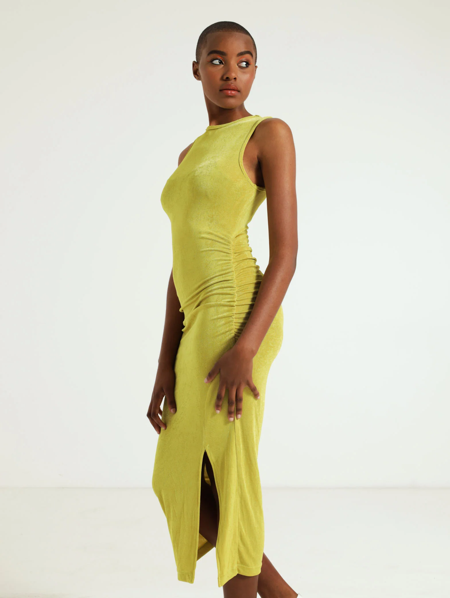 Gauged Side Slinky Dress - Image 2