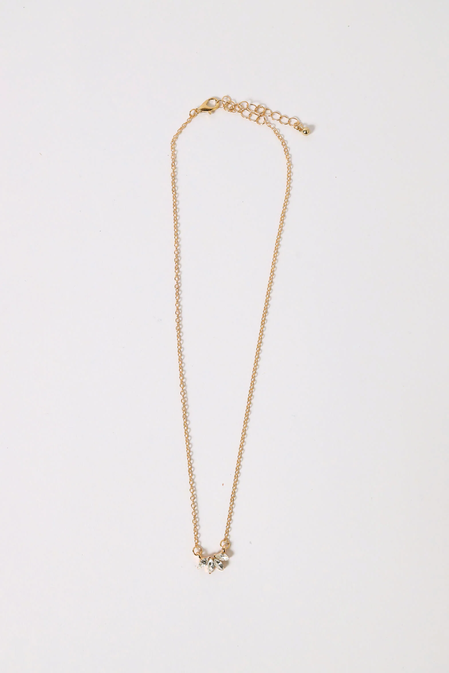 Gem Fan Pendant Necklace - Gold - Image 2