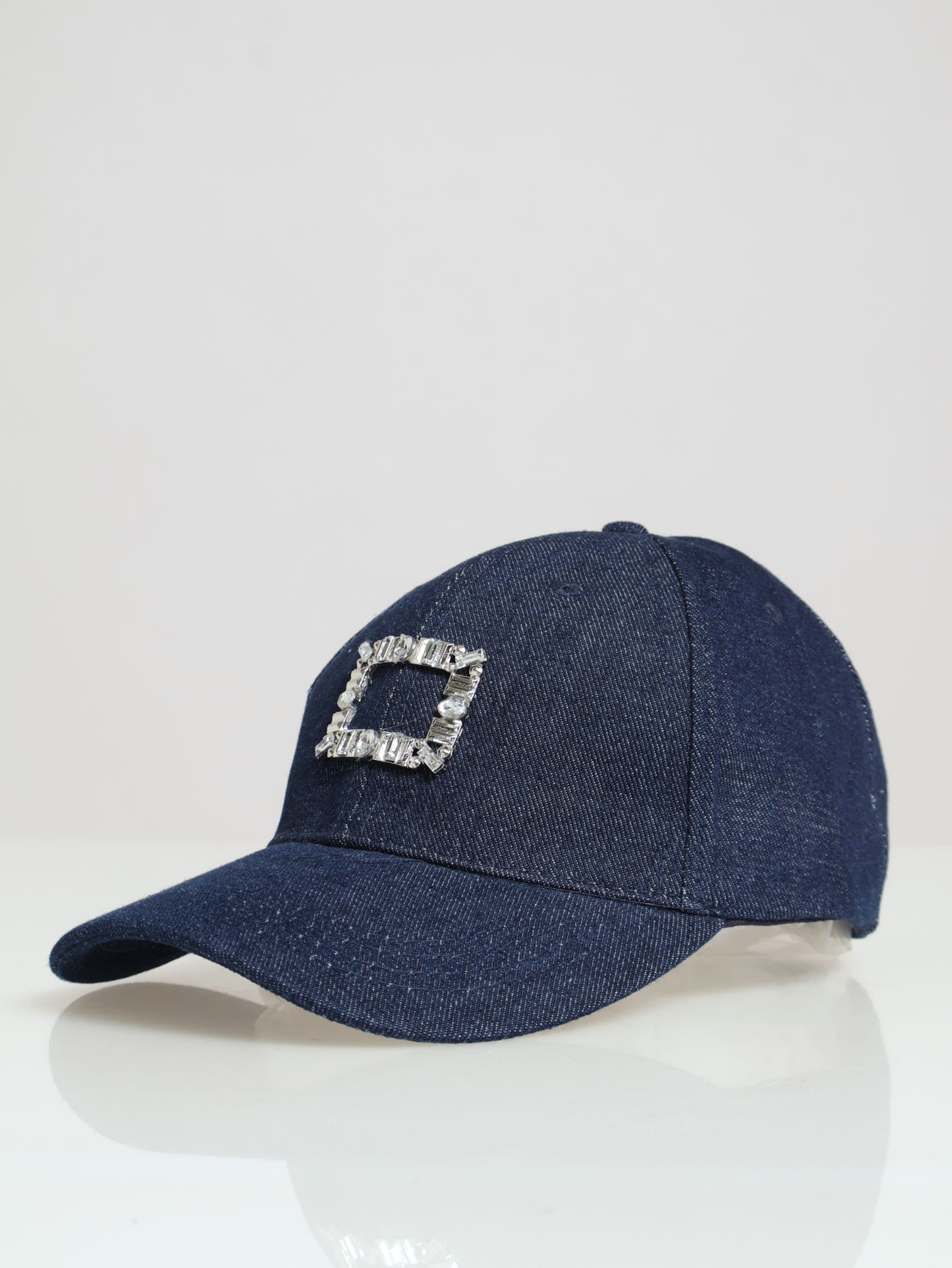 Gem Front Denim Peak Cap - Image 2