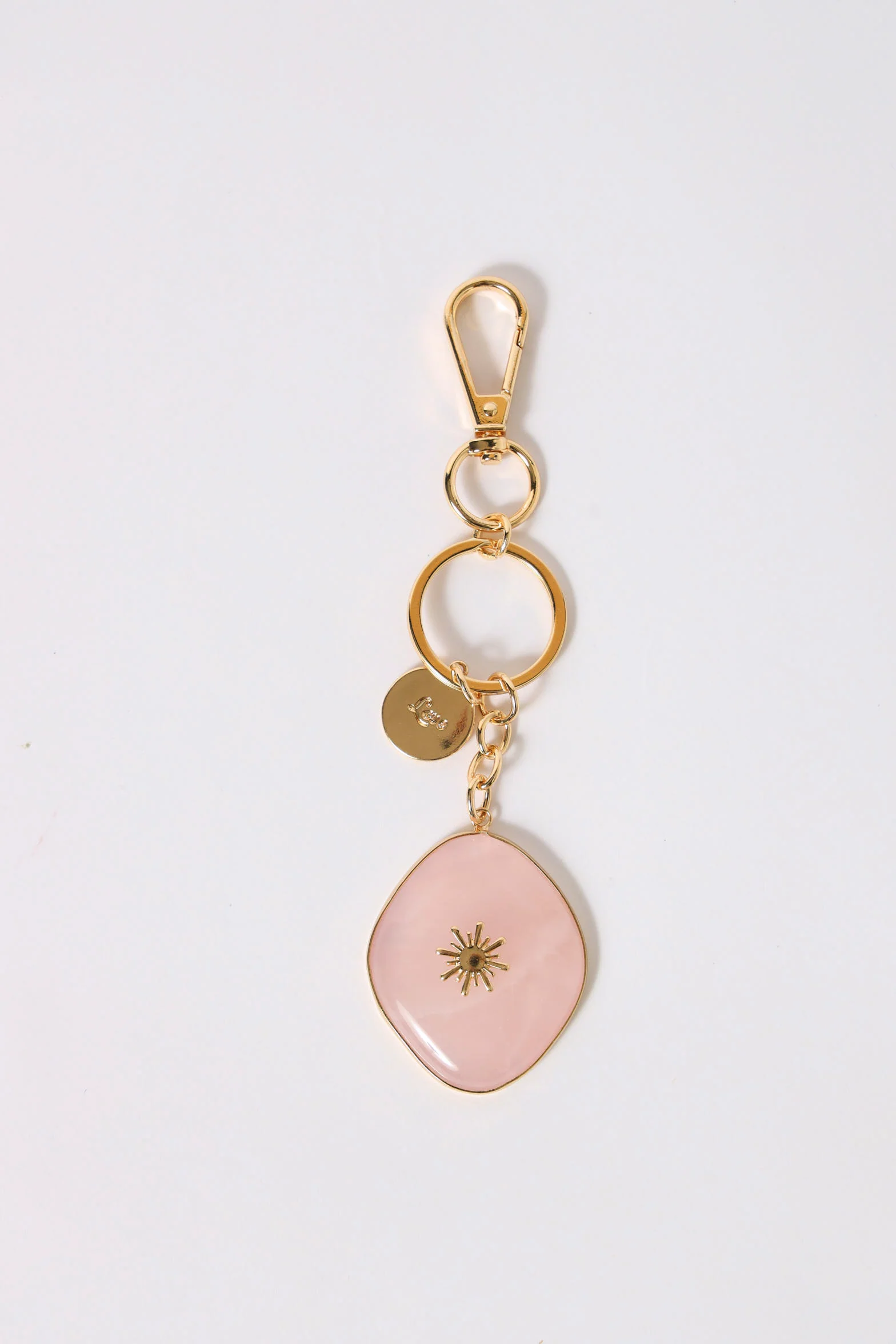 Gem Stone Keyring - Gold - Image 3