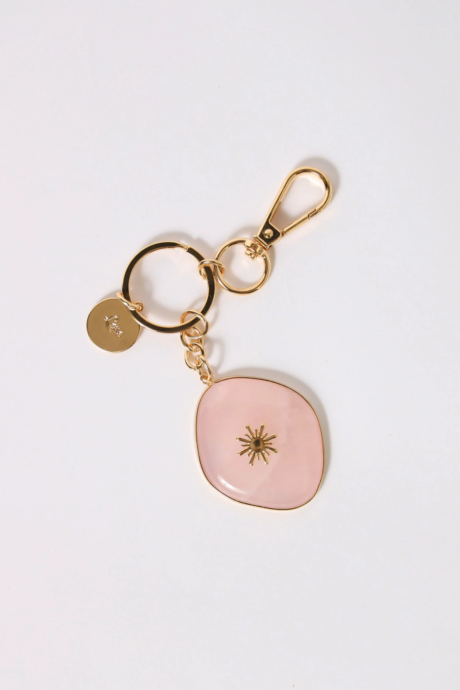Gem Stone Keyring - Gold - Image 4