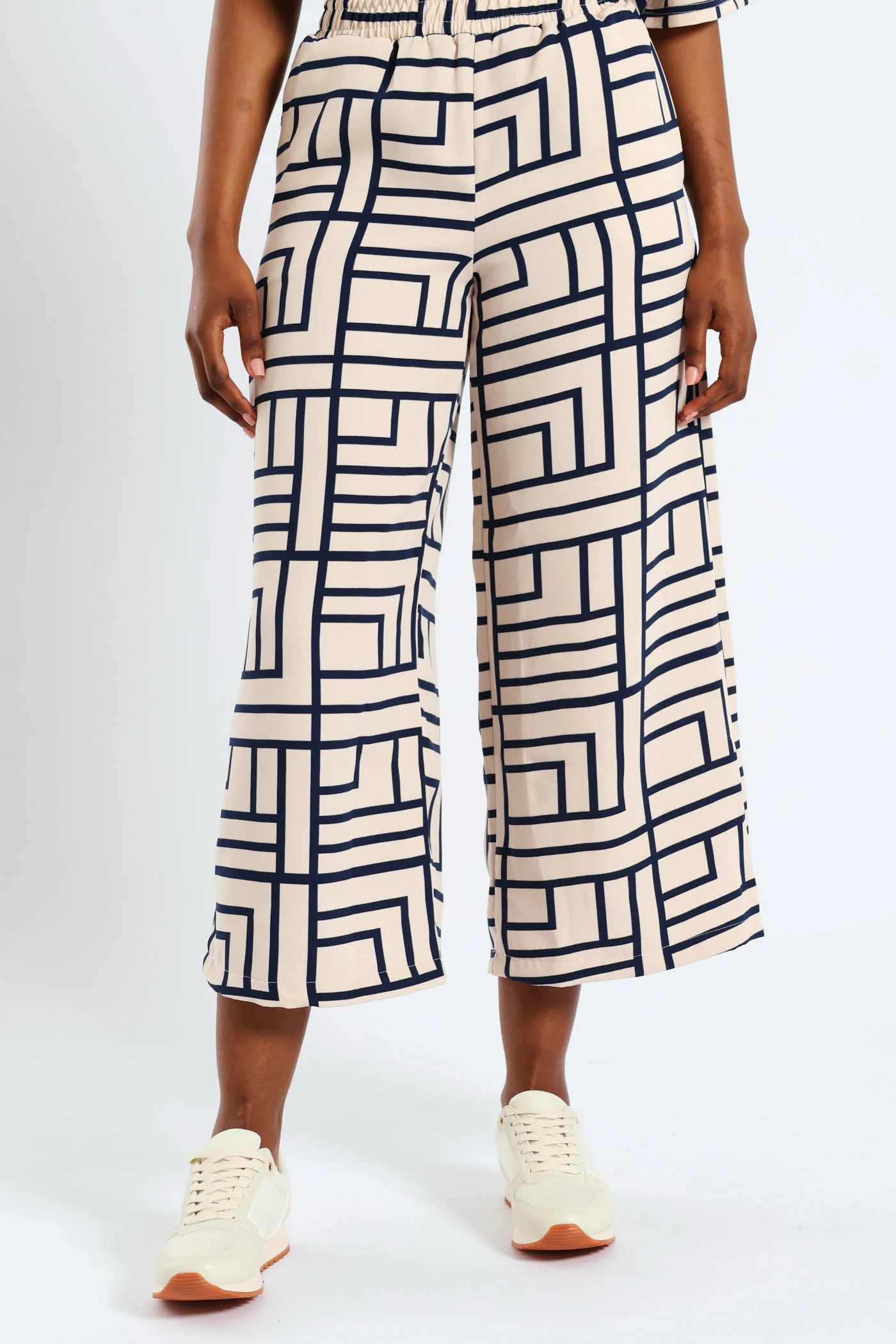 Geo Barbi Culotte Pants - Navy