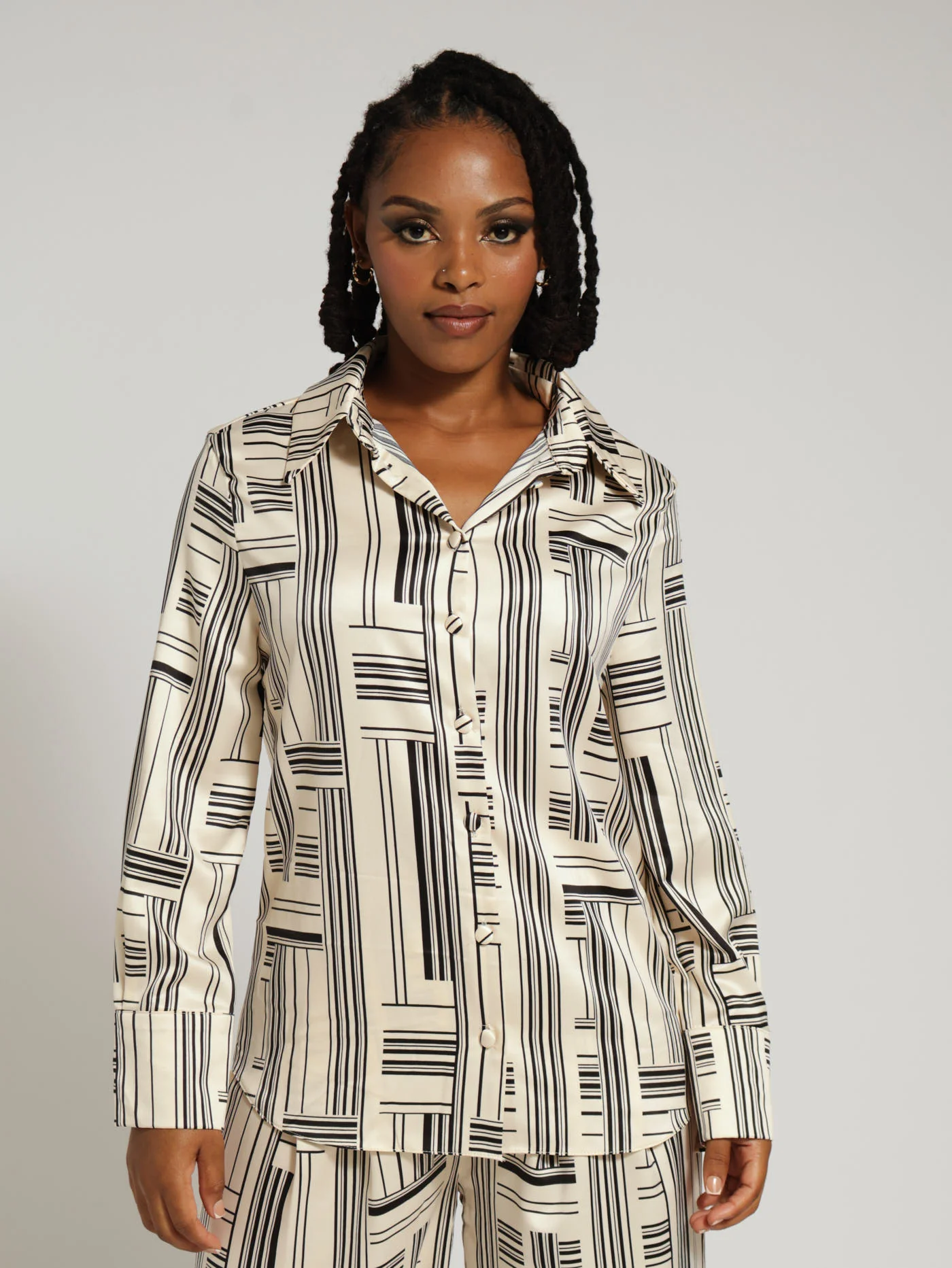 Geo Satin Shirt