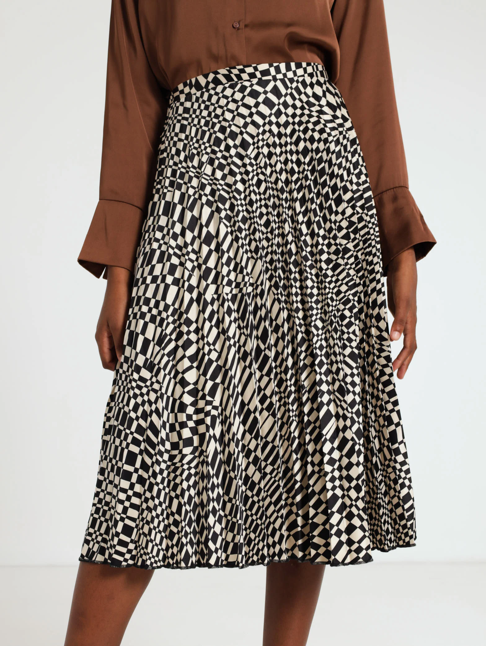 Geometric Pleated Skirt - Image 3