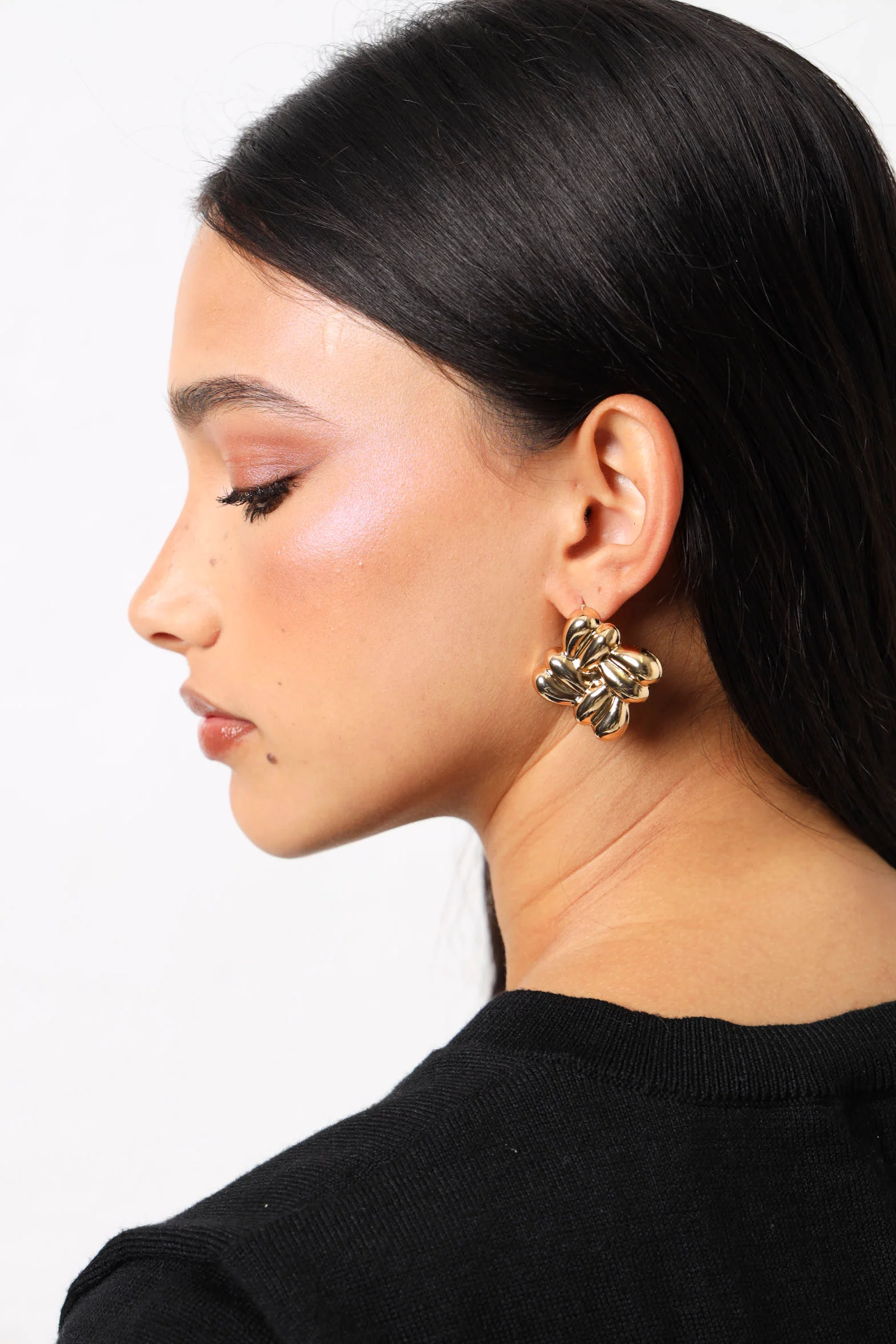 Geometric Statement Earrings - Gold