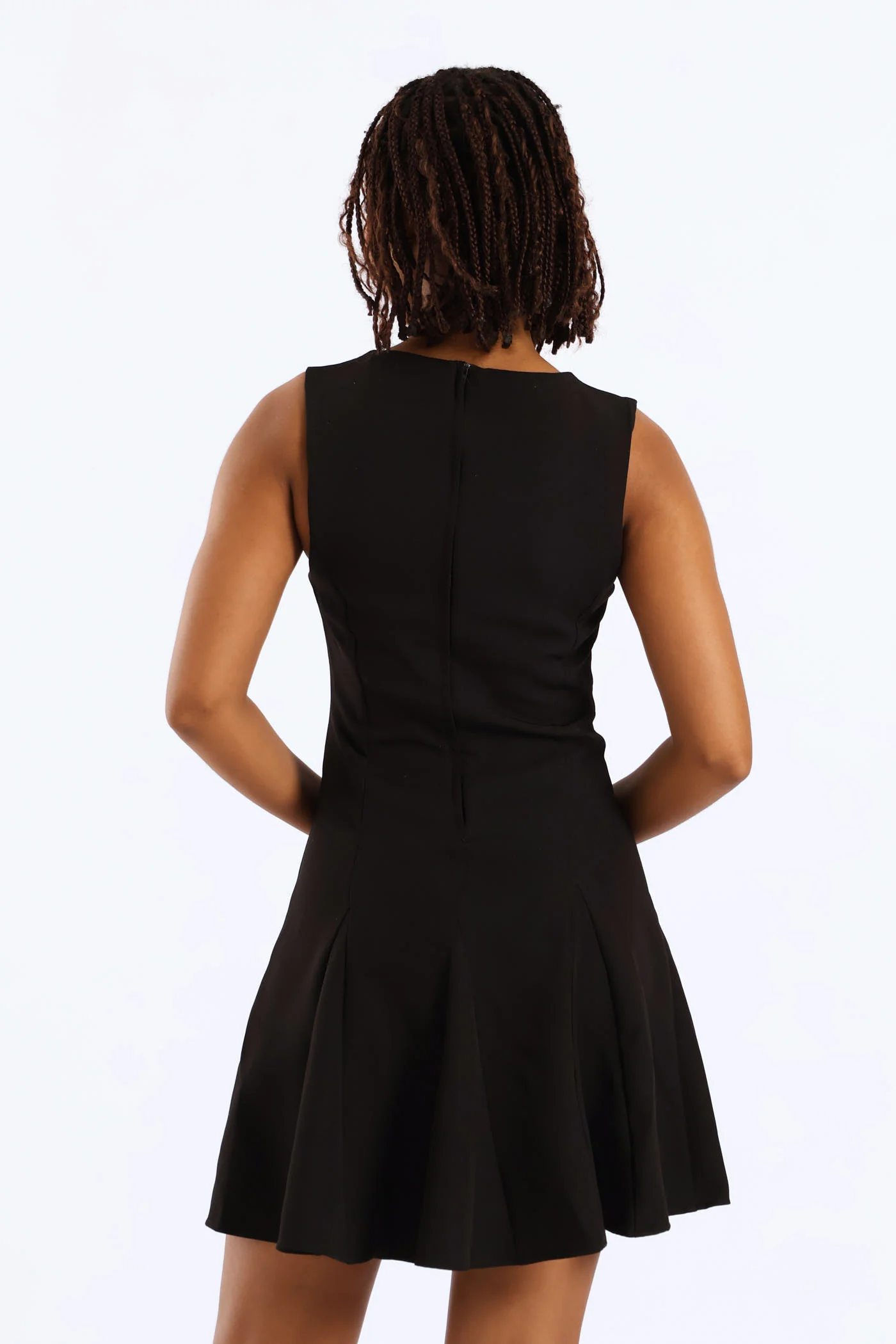 Godet Mini Dress - Black - Image 2