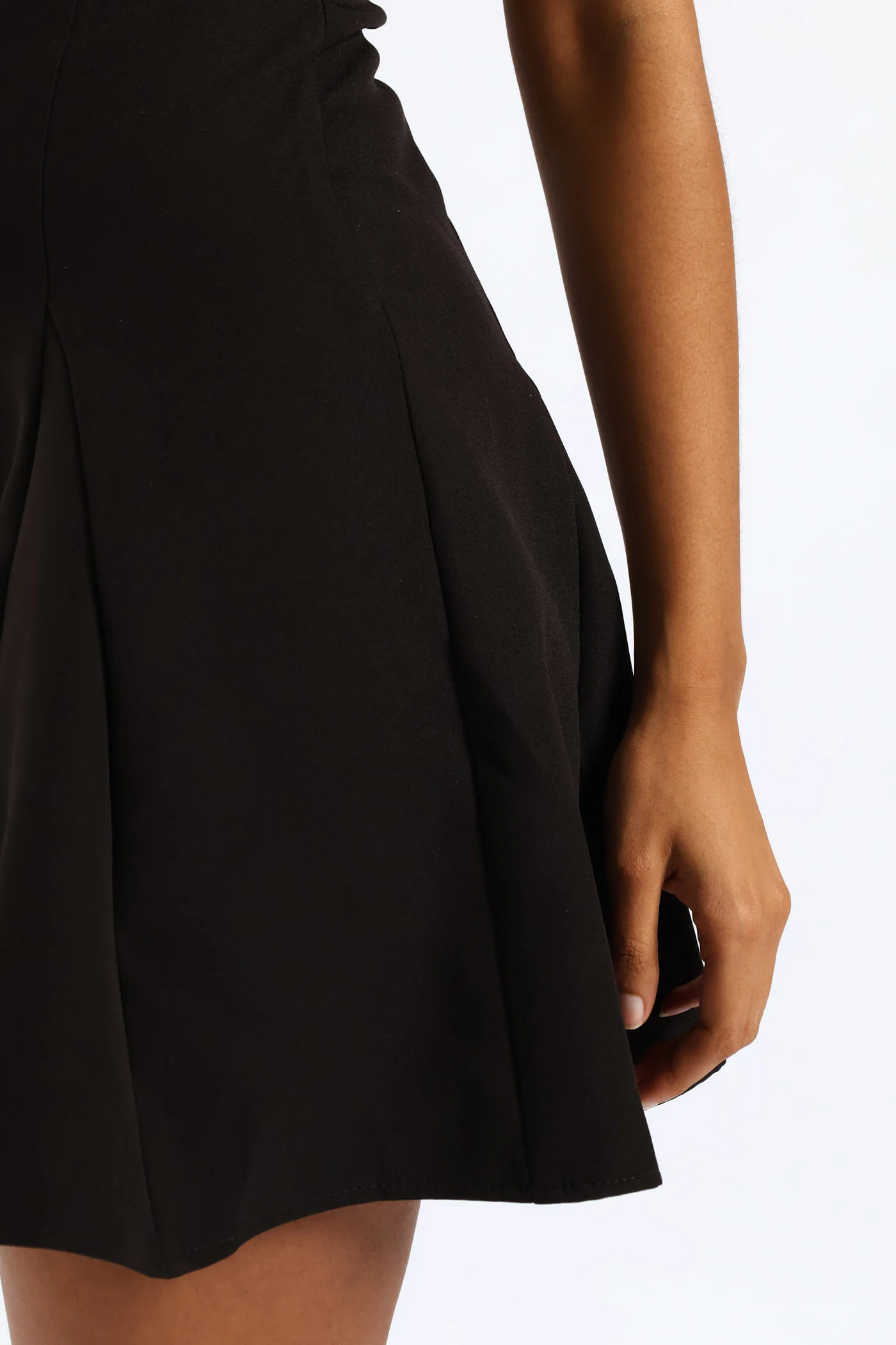 Godet Mini Dress - Black - Image 4