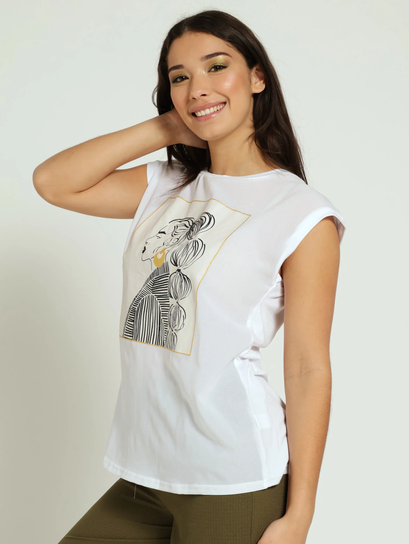 Gold Foil Quad Combo Tee - White - Image 2