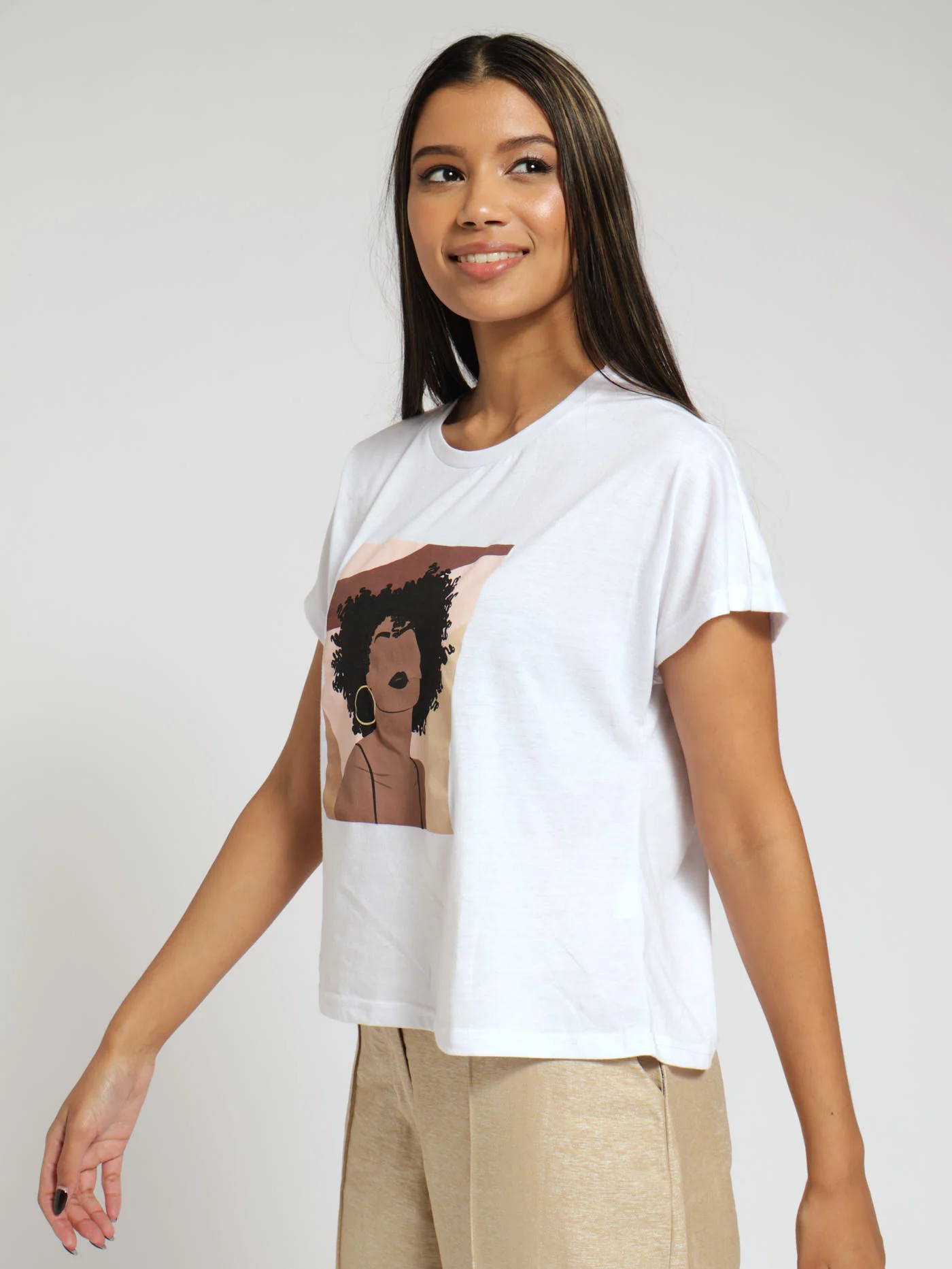 Gold Hoop Icon Tee - White - Image 2