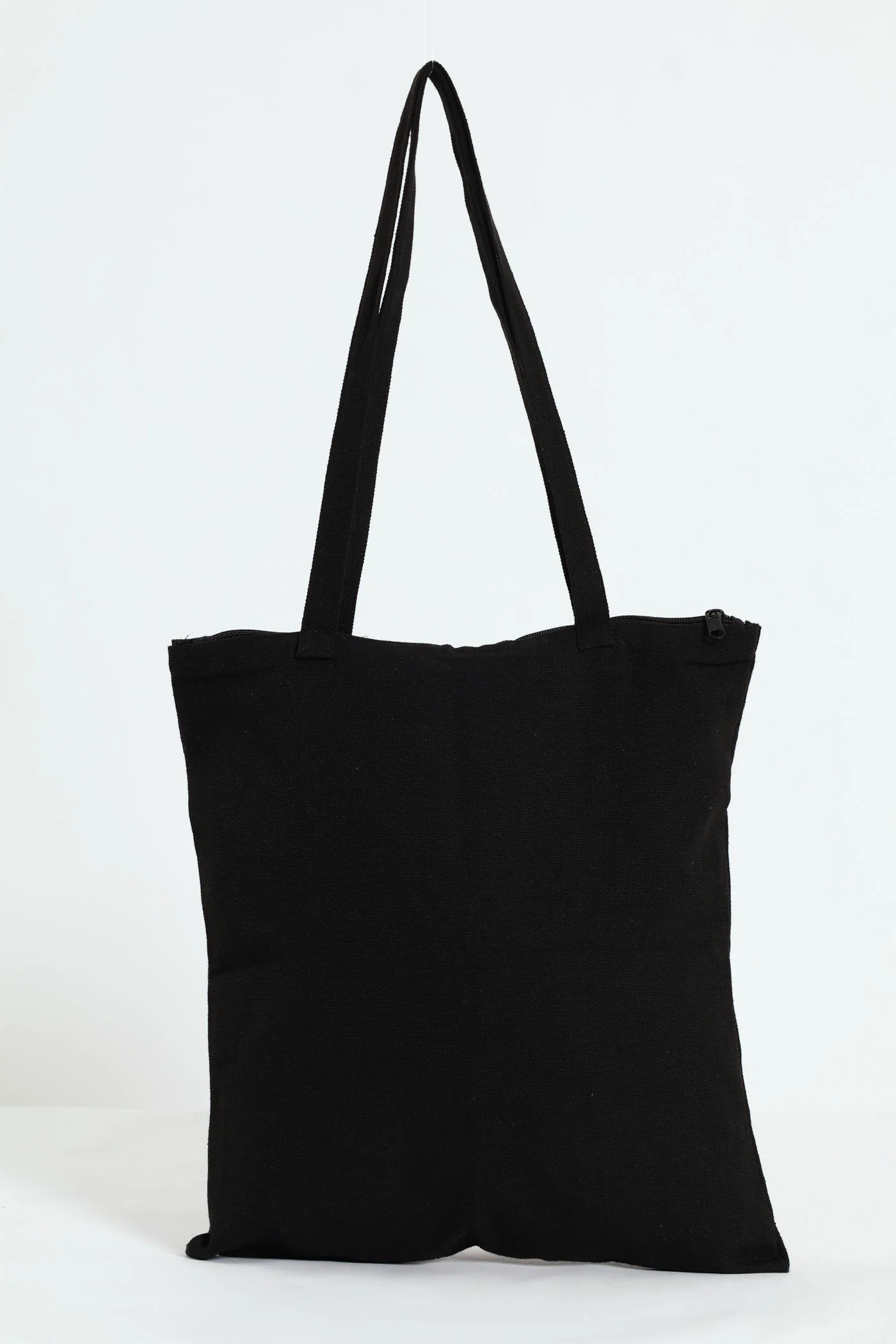 Gold Slogan Canvas Shopper Bag - Black - Image 2
