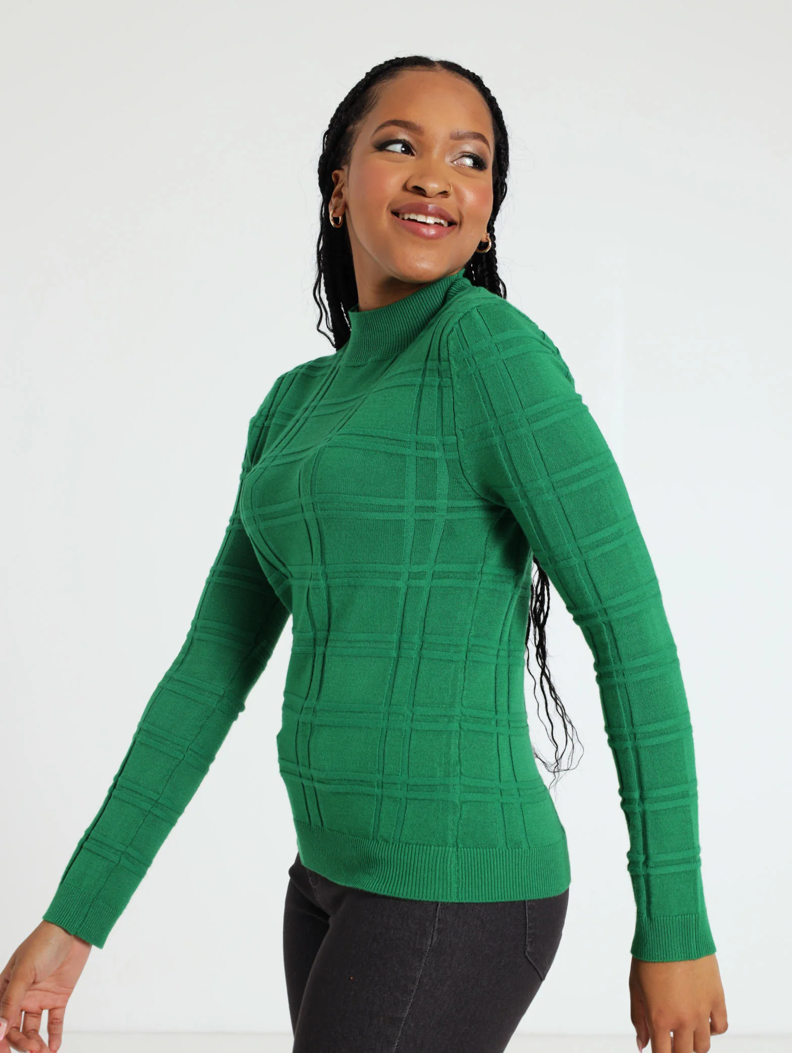 Gridlock Check Pullover - Green - Image 2