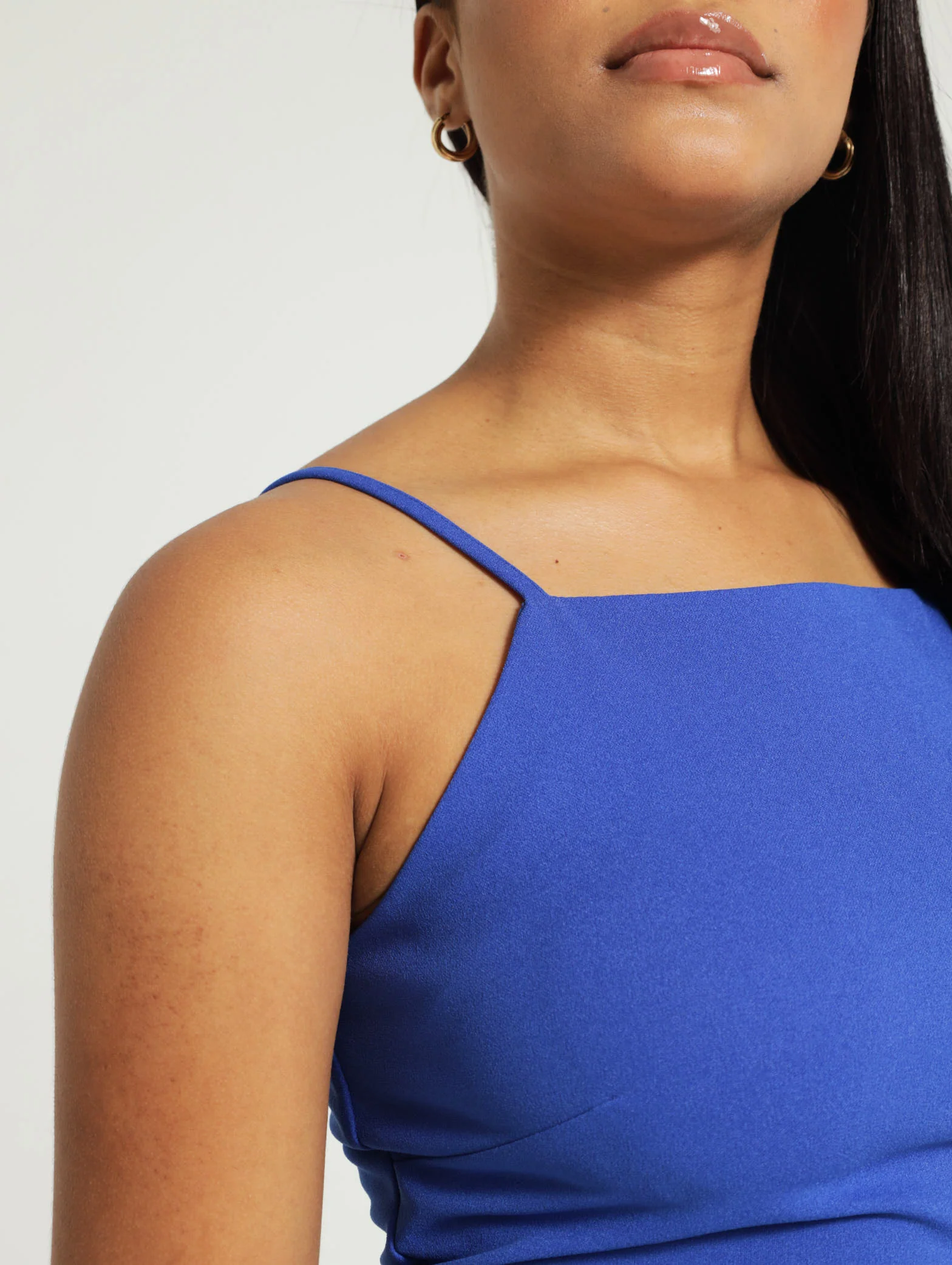 Halter Neck Slit Hem Midi Dress - Image 4