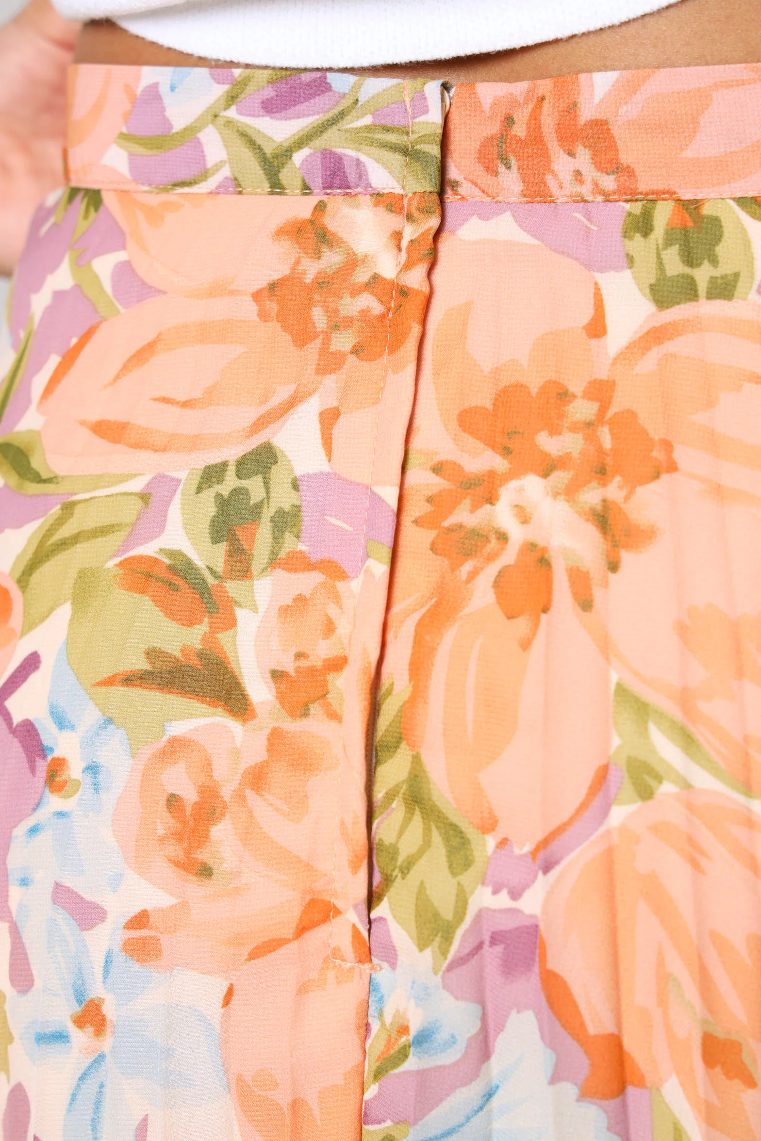 Hanky Hem Chiffon Skirt - Floral - Image 4