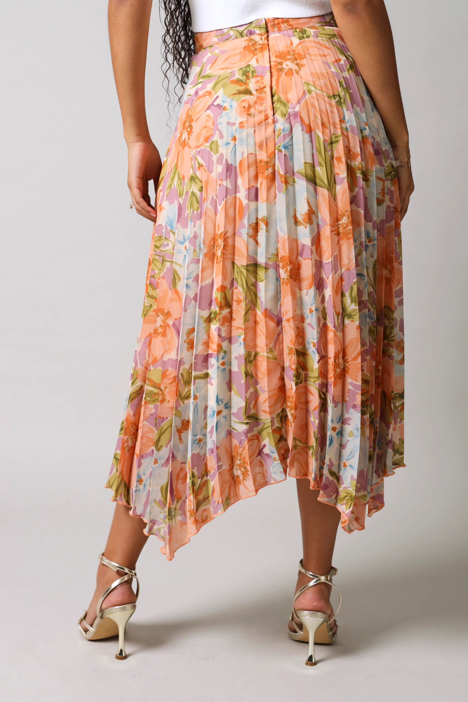 Hanky Hem Chiffon Skirt - Floral - Image 5