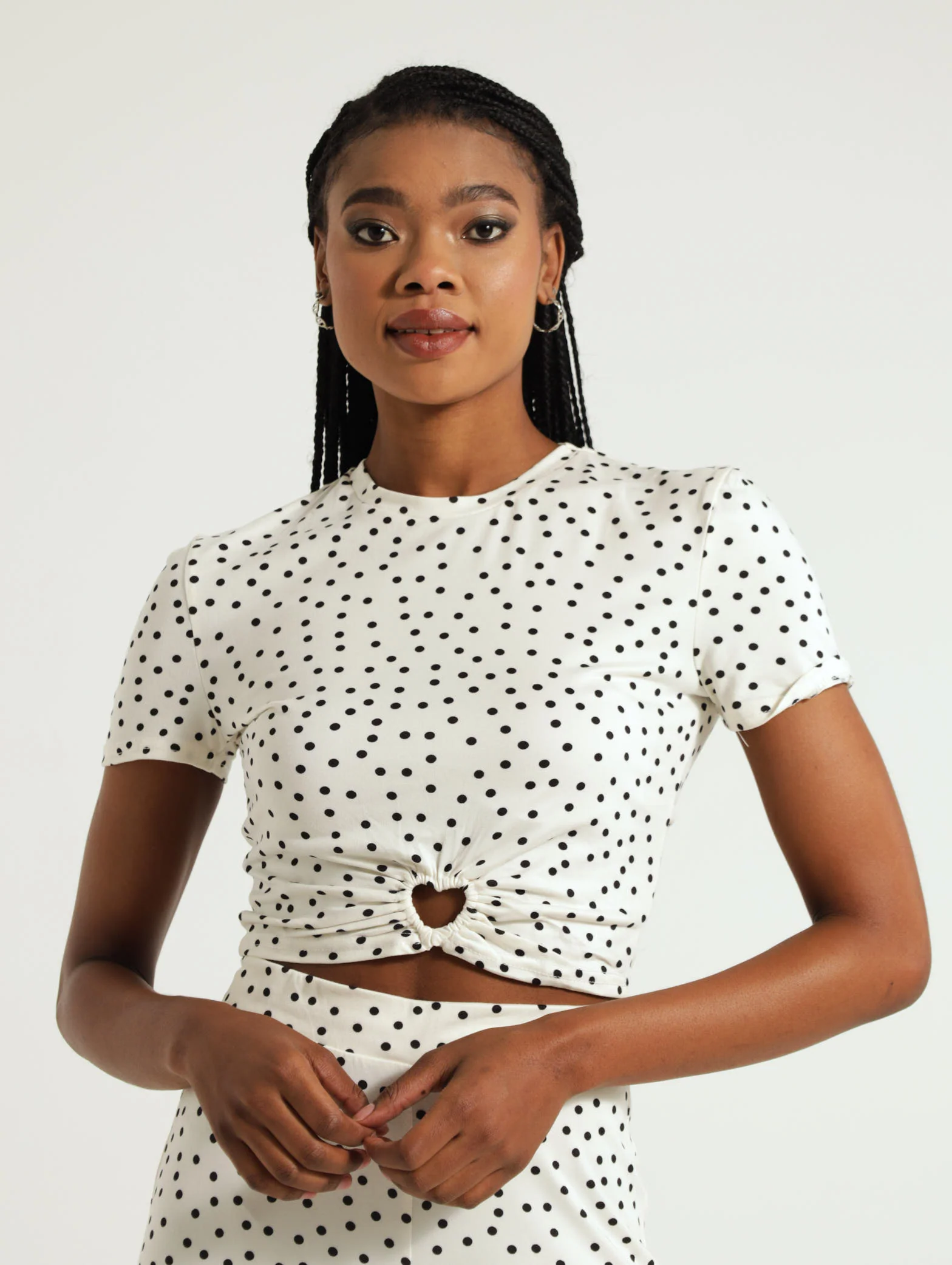 Heart Detail Polka Dot Tee