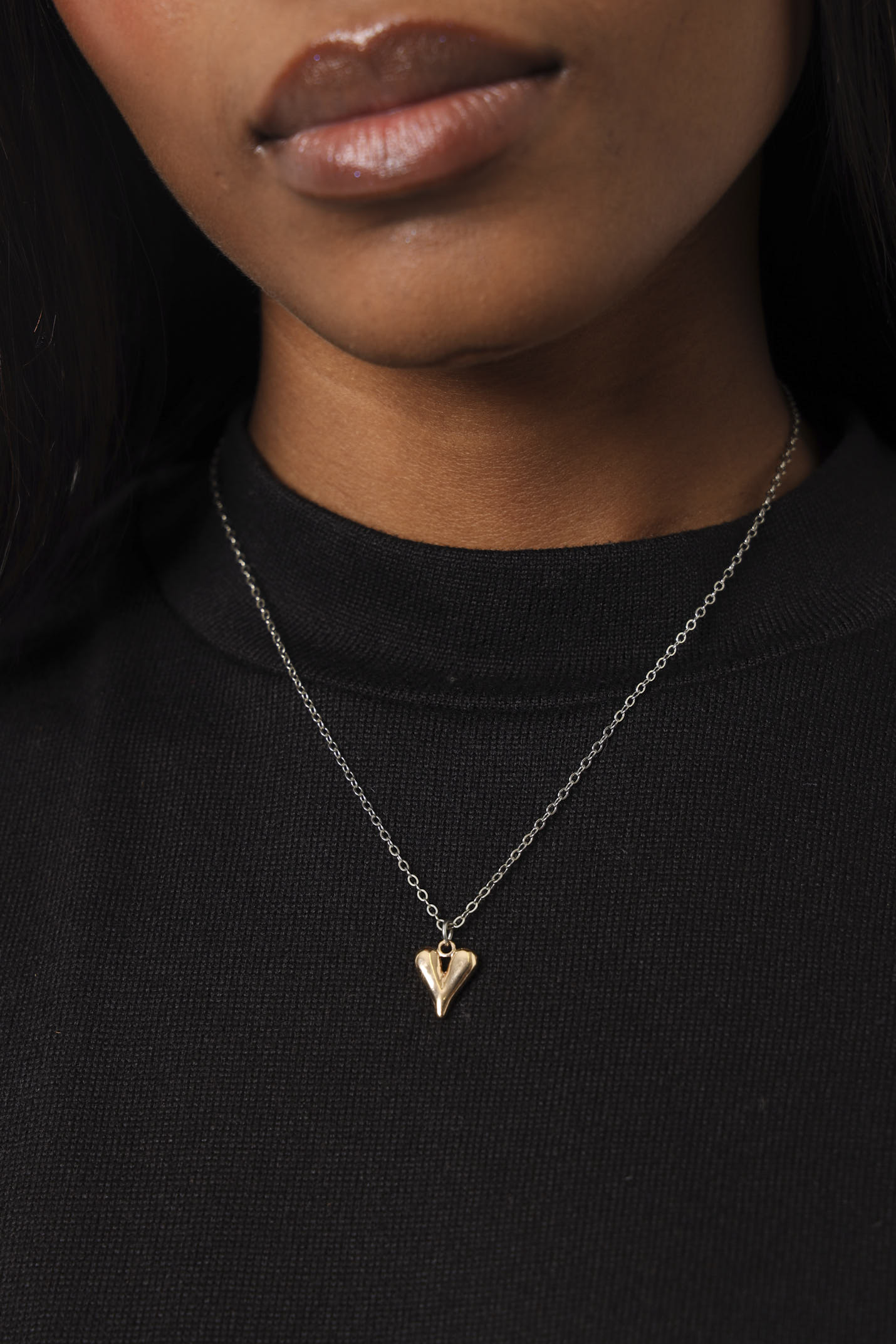 Heart Pendant Necklace - Multi - Image 2