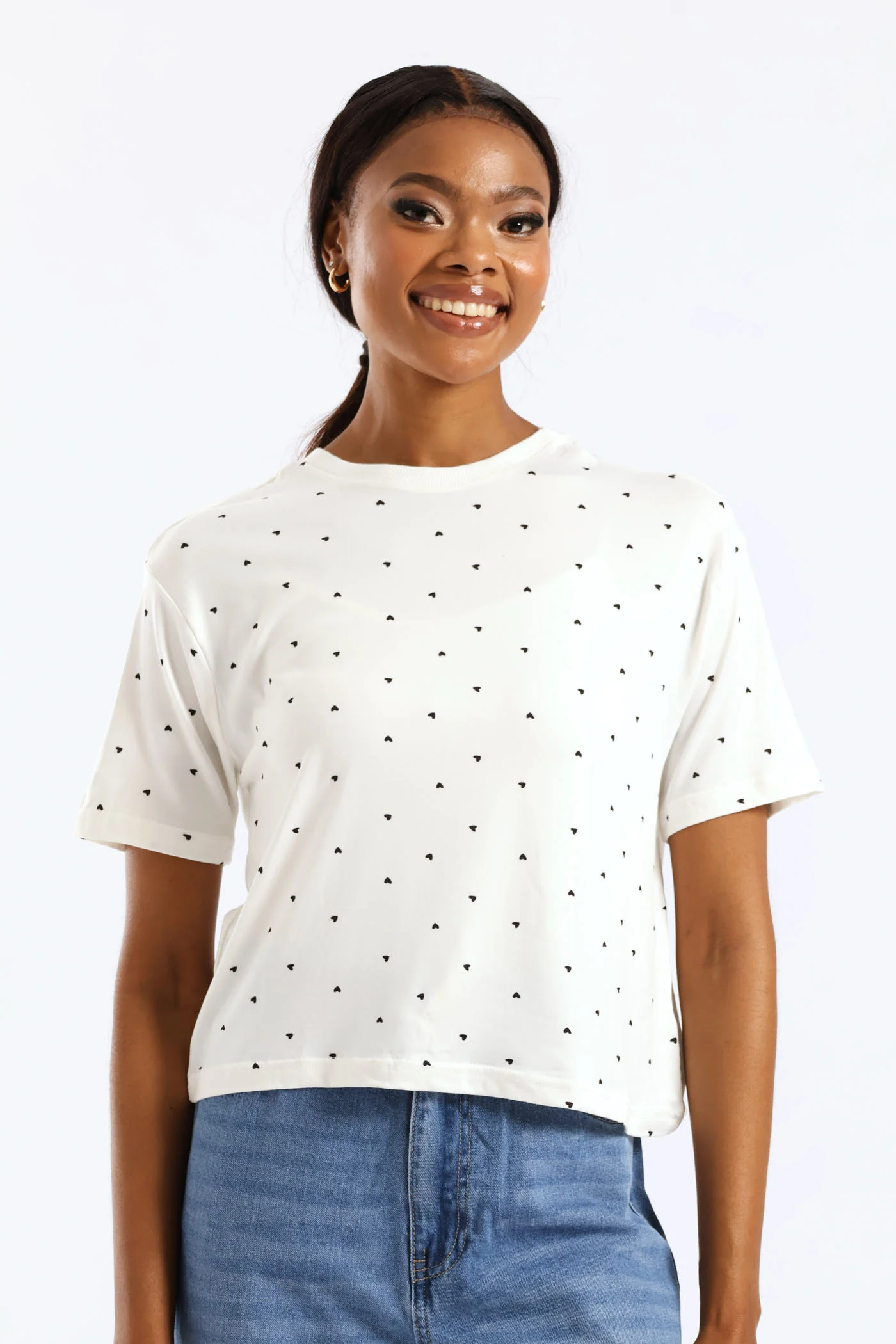 Heart Tee - White/Black
