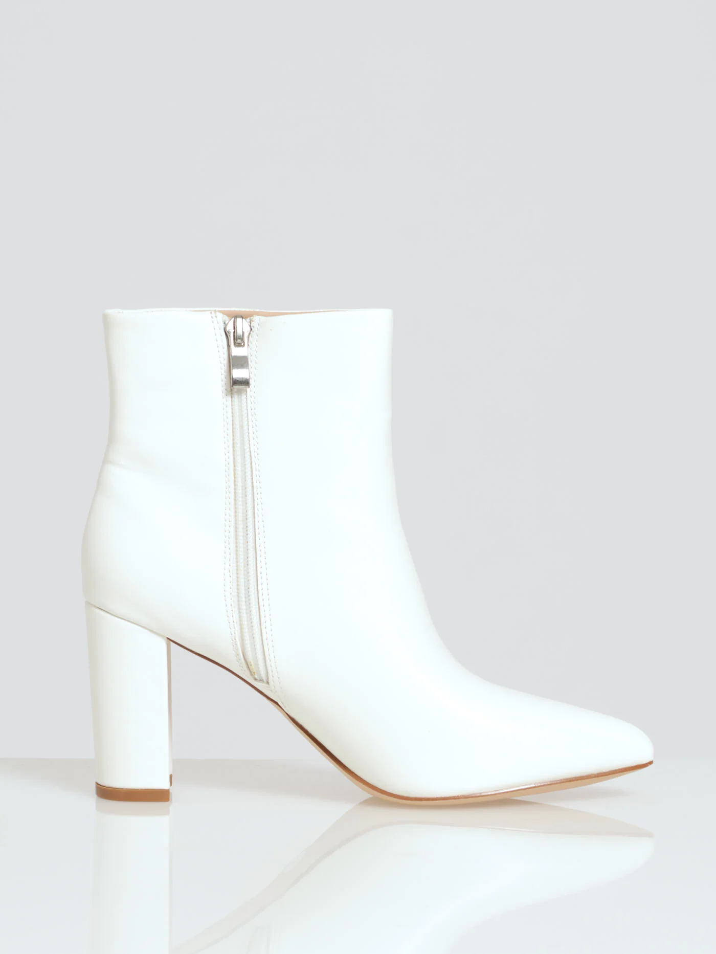 Heeled Ankle Classic Boot - White - Image 2