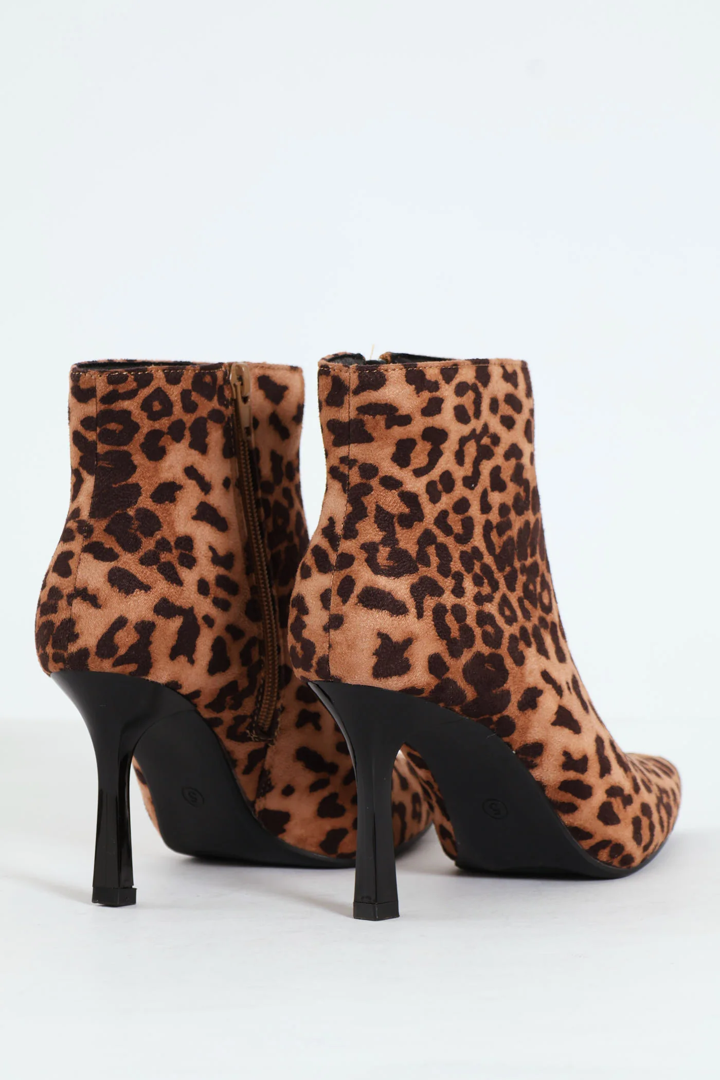 Heeled Ankle Pointy Leopard Print Boot - Animal - Image 5