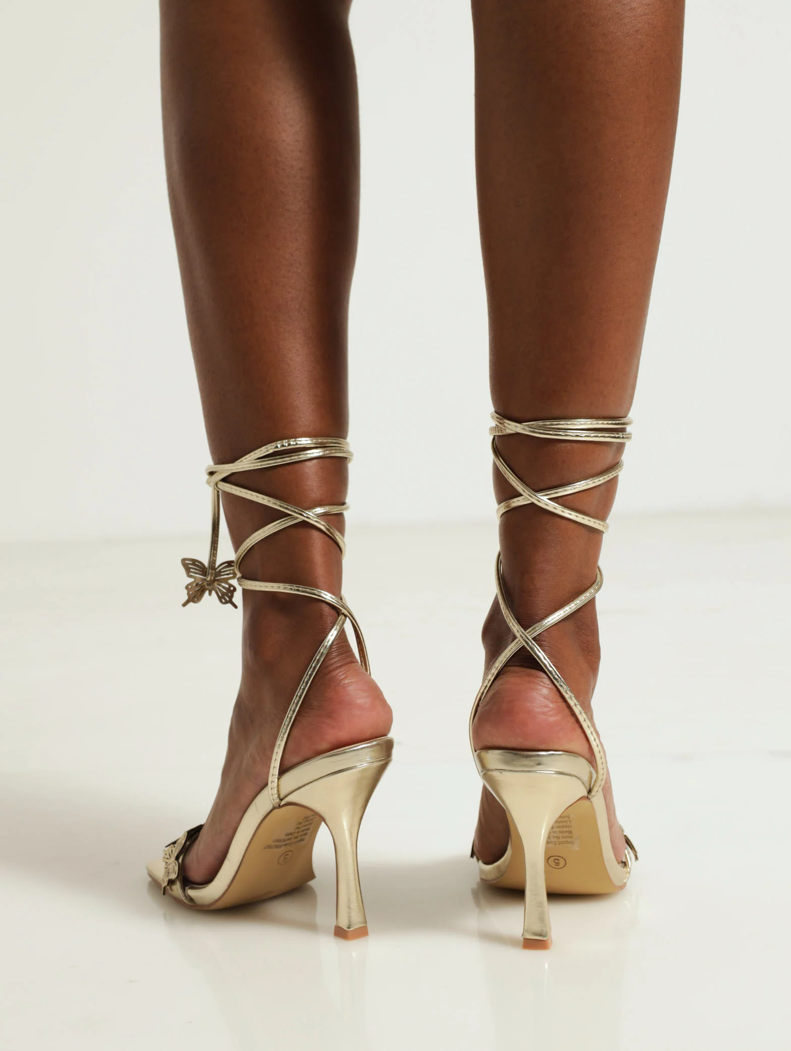 Hi Metallic Stiletto Mule Heel - Image 3