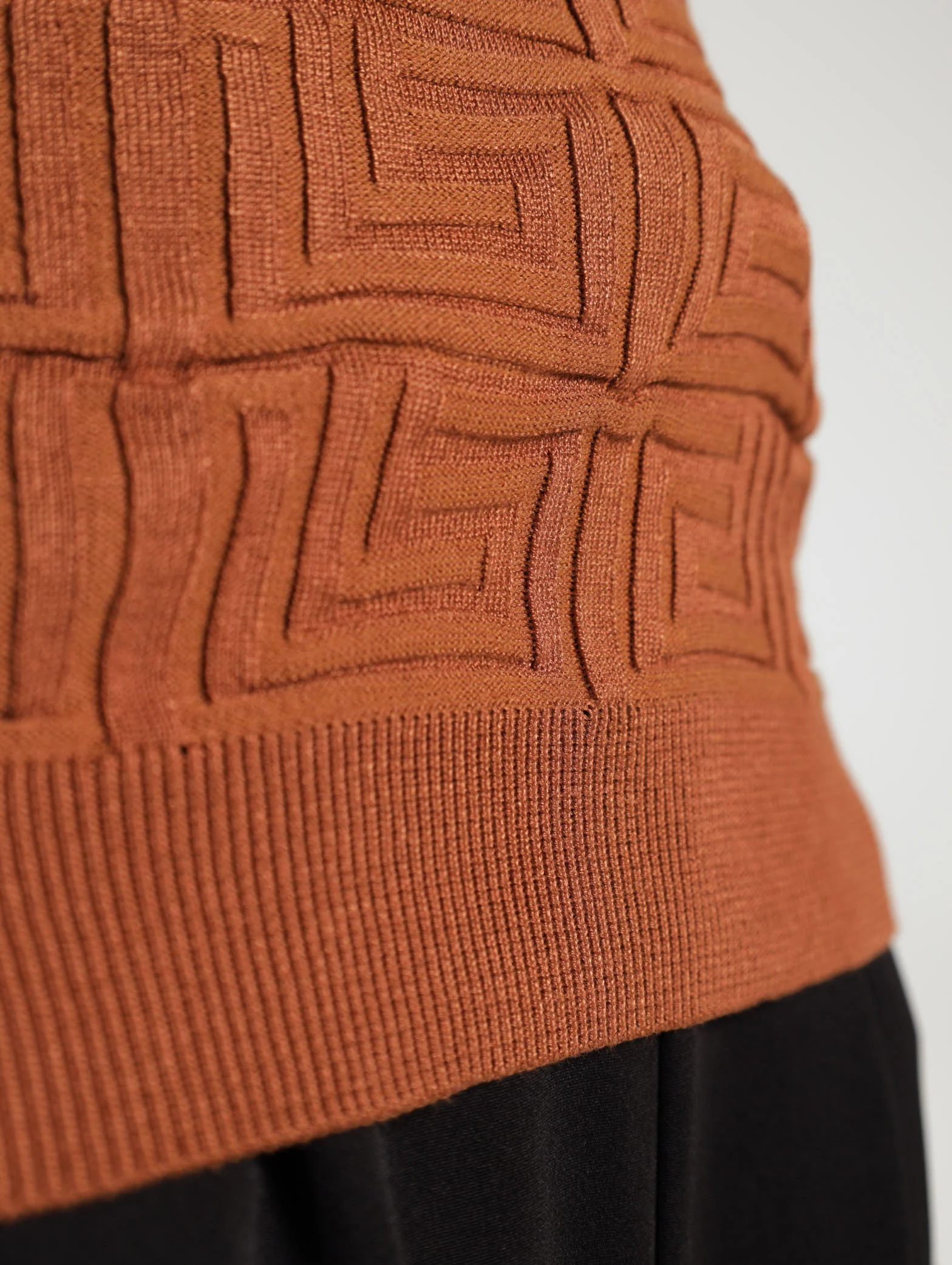 Hi Neck Embossed Pullover - Image 5