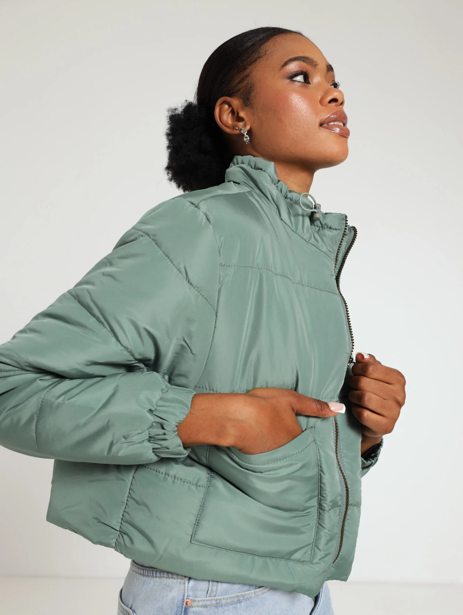 Hi Neck Padded Puffer - Image 4