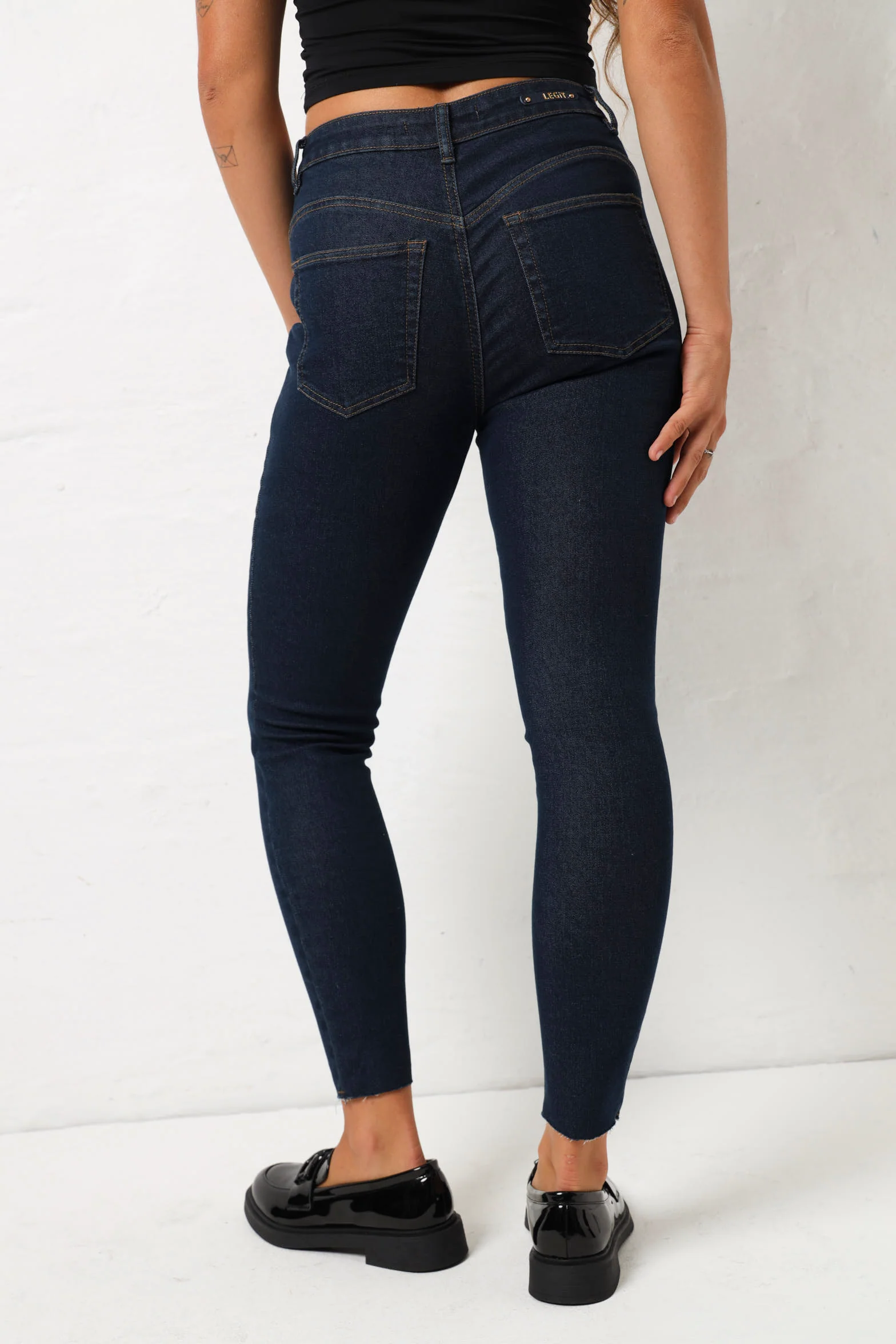 Hi Rise Ankle Grazer Skinny - Ink - Image 4